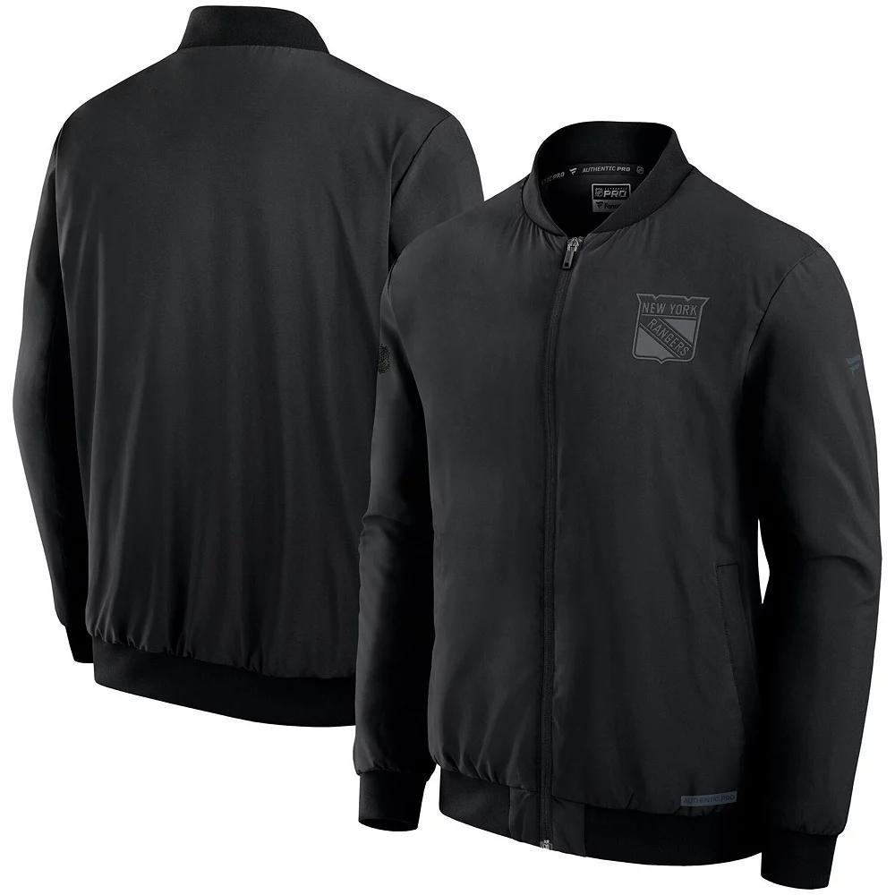 Men's Fanatics Black Vegas Golden Knights Authentic Pro Road Full-Zip Bomber Jacket, Size: Small, Lvk Black Product Image