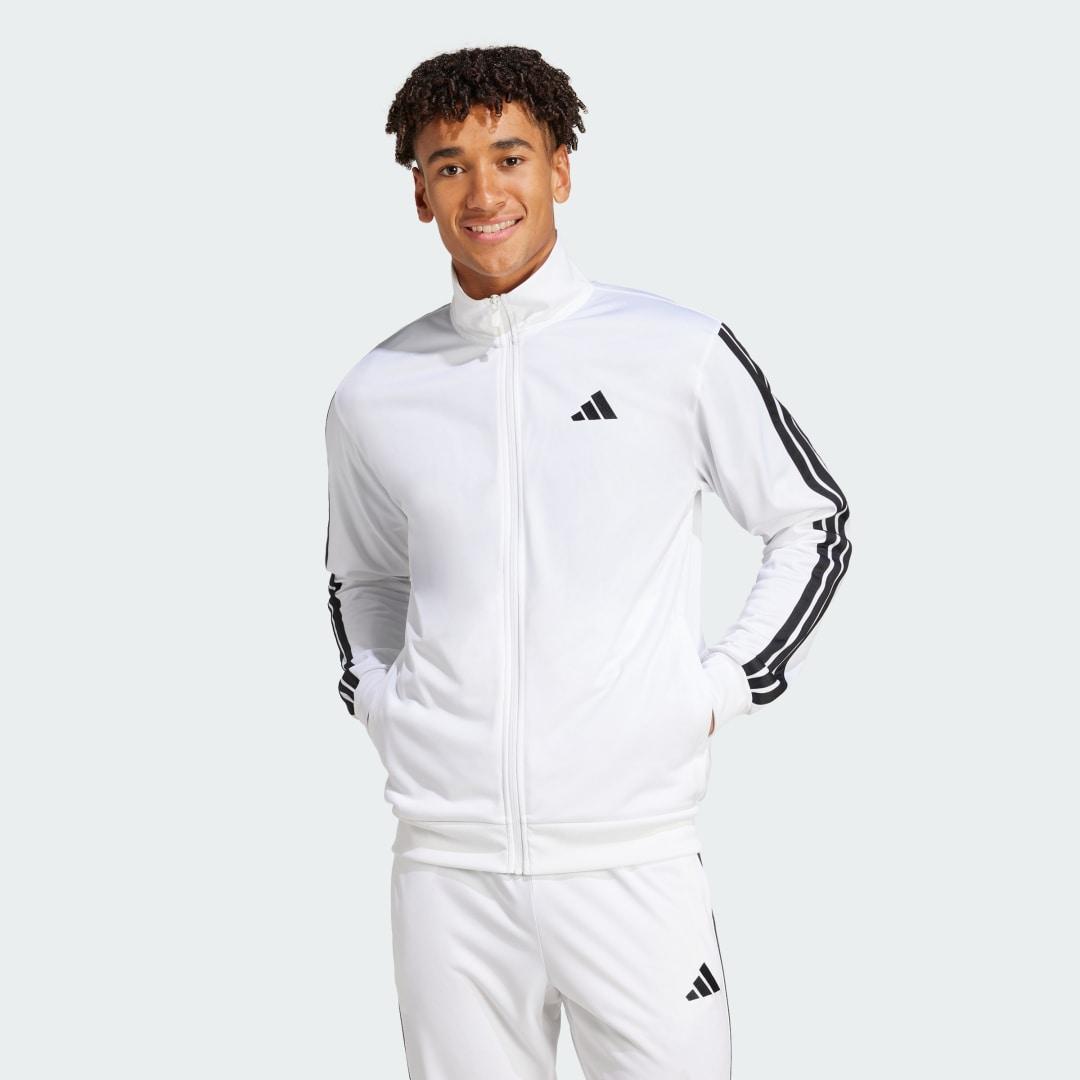 adidas 3-Stripes Tricot Regular Track Jacket Black XS Mens Product Image