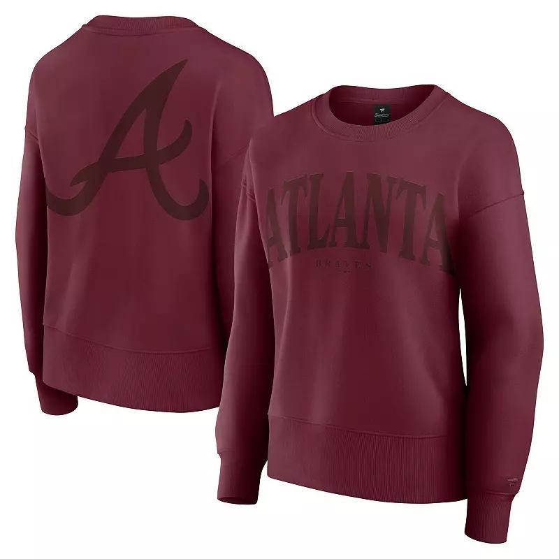 Women's Fanatics Burgundy Atlanta Braves Elements Flow Pullover Sweatshirt, Size: Large, Med Re Product Image