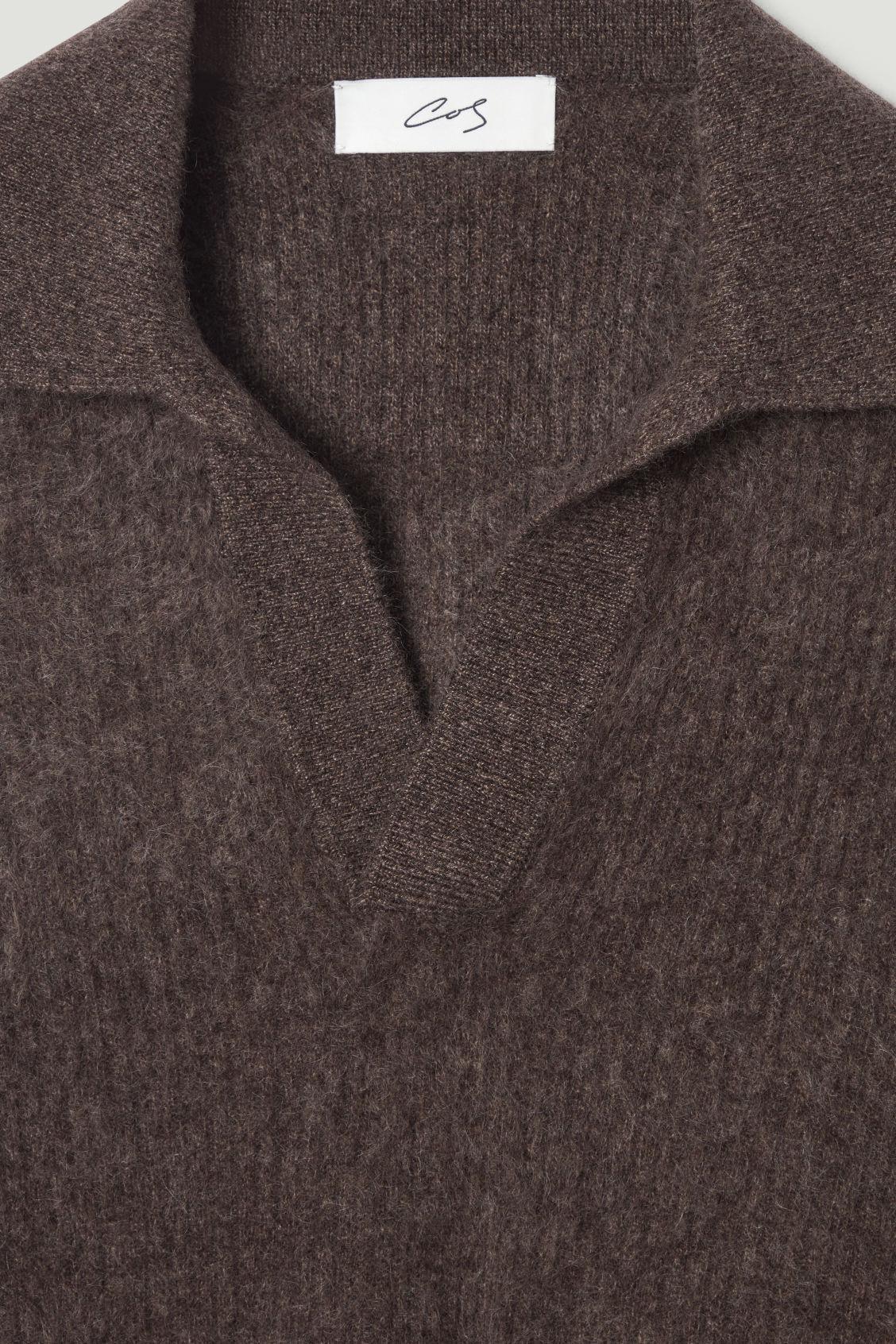 THE BRUSHED-CASHMERE POLO SHIRT Product Image