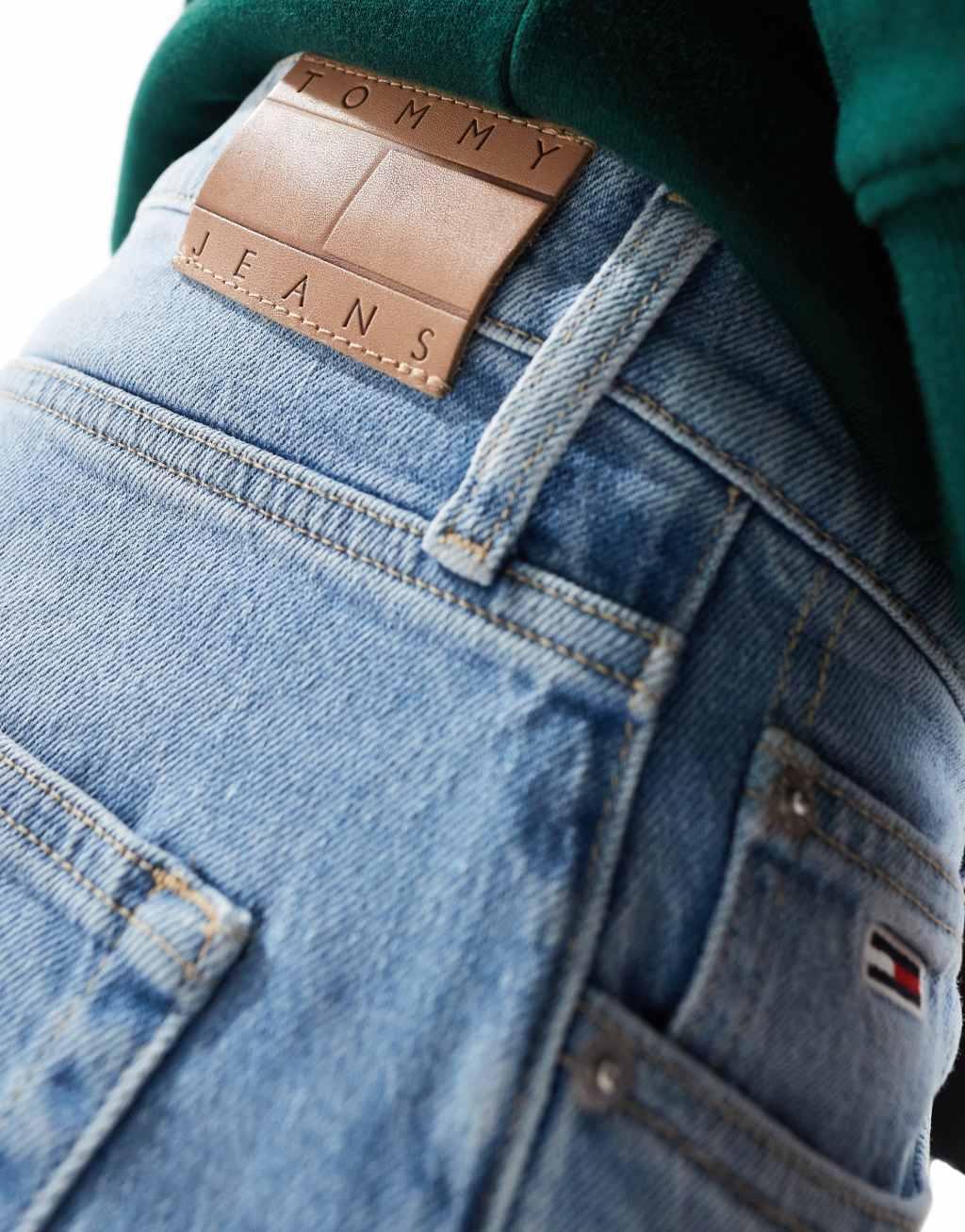 Tommy Jeans regular tapered dad jeans in mid wash Product Image