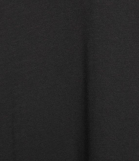 Eileen Fisher Plus Size Organic Cotton Slub Jersey Crew Neck Sleeveless Midi Dress Product Image