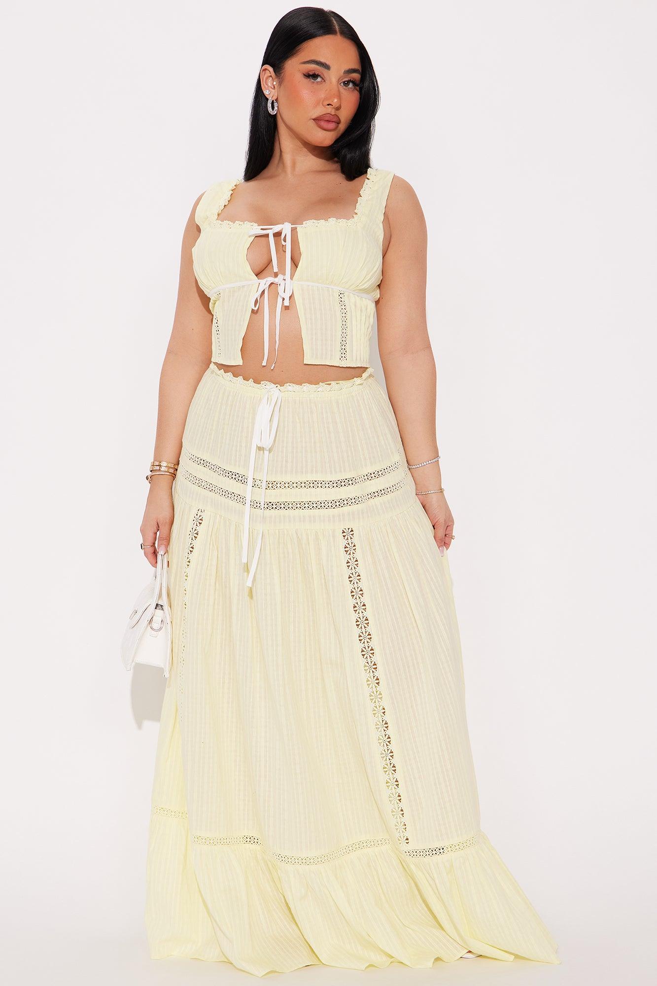 Sunny Skirt Set - Butter Yellow Product Image