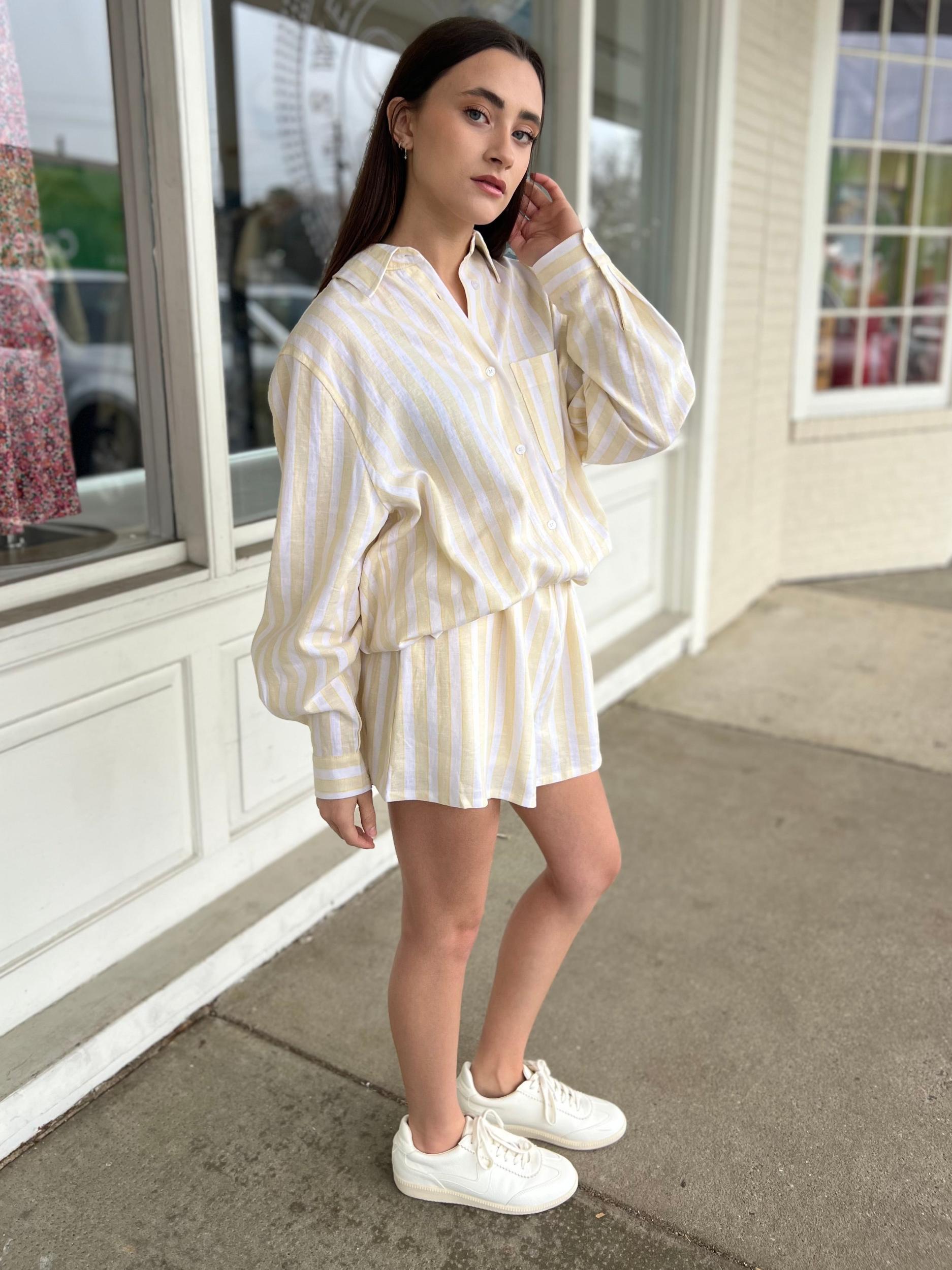 Salvador Striped Shorts Product Image