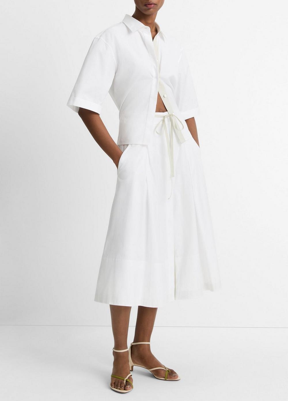 Canvas Tape Cotton Skirt Product Image