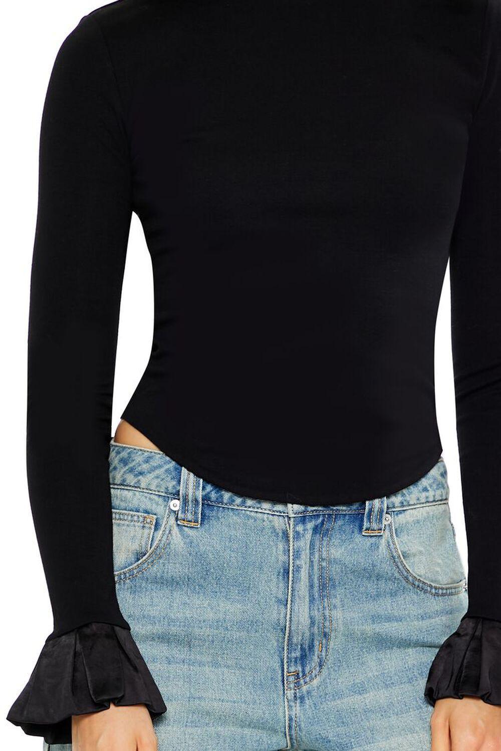 Trumpet-Sleeve Turtleneck Top | Forever 21 Product Image