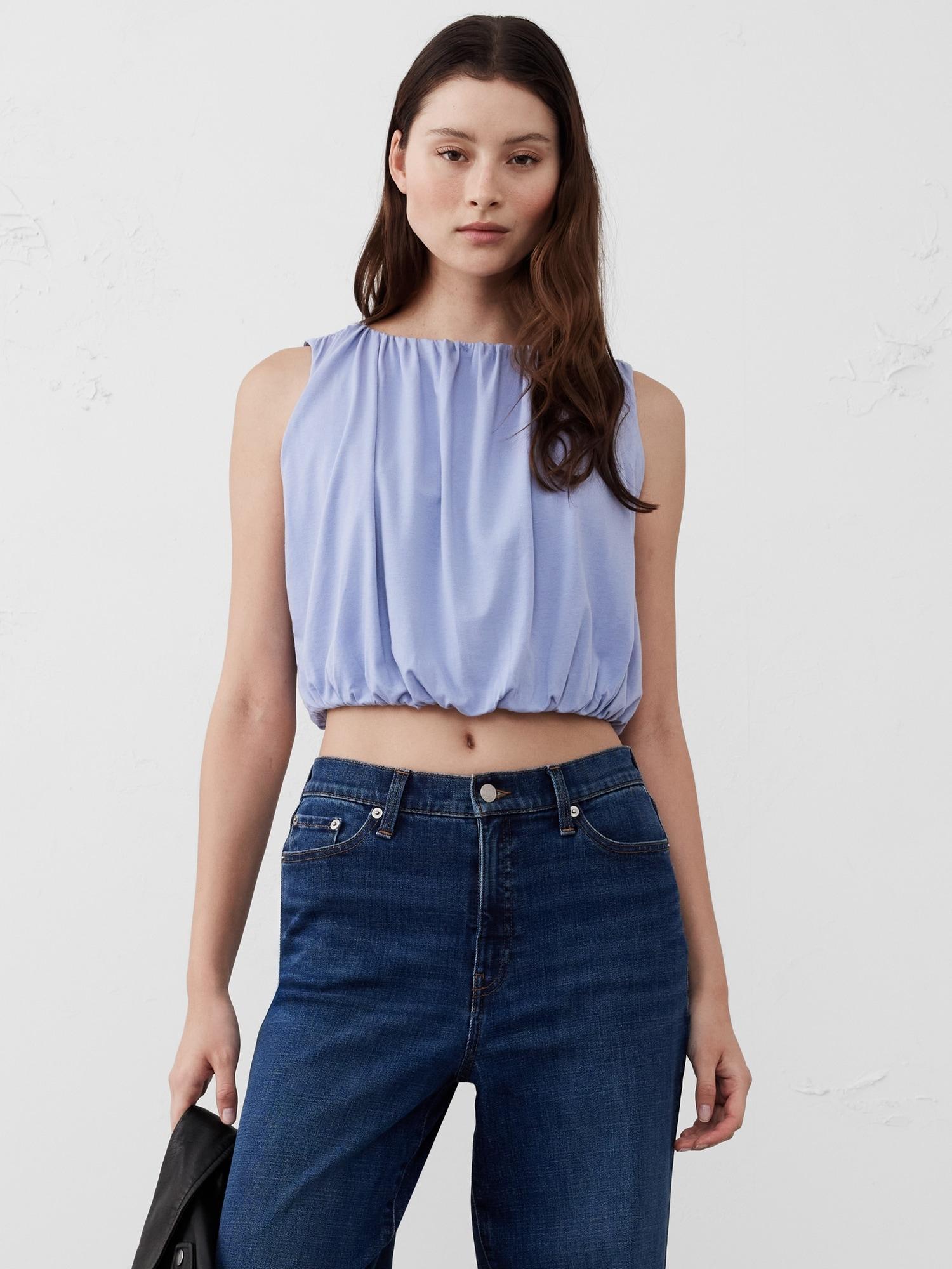 Drapey Shirred Bubble Top Product Image