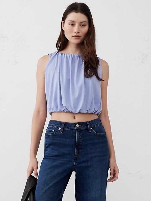 Drapey Shirred Bubble Top Product Image