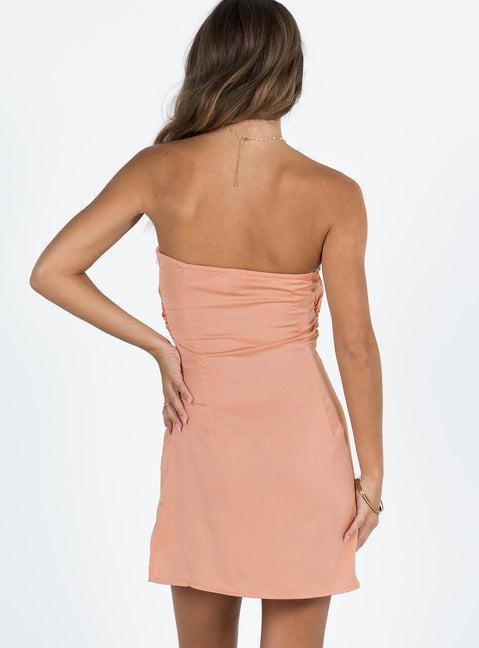 Irena Strapless Mini Dress Dusty Pink Product Image