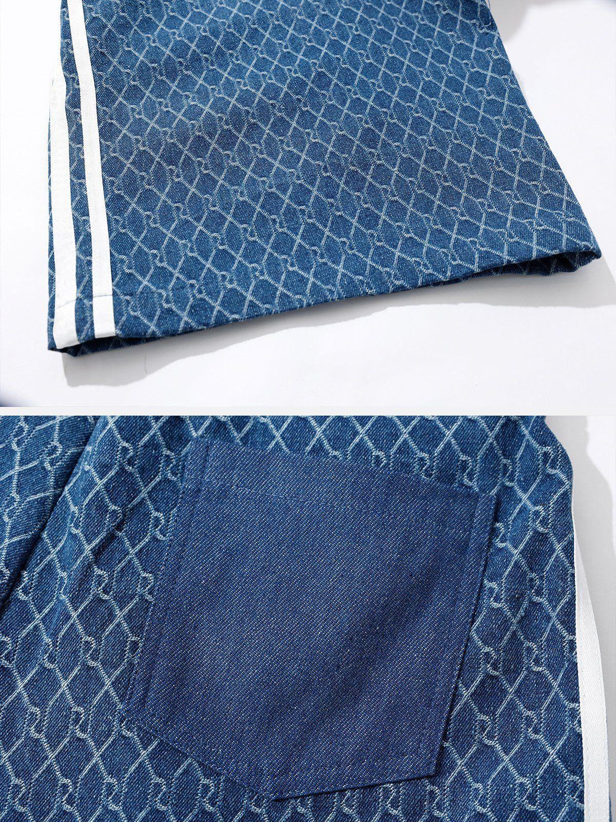 Aelfric Eden Vintage Denim Jacquard Cropped Jacket Product Image