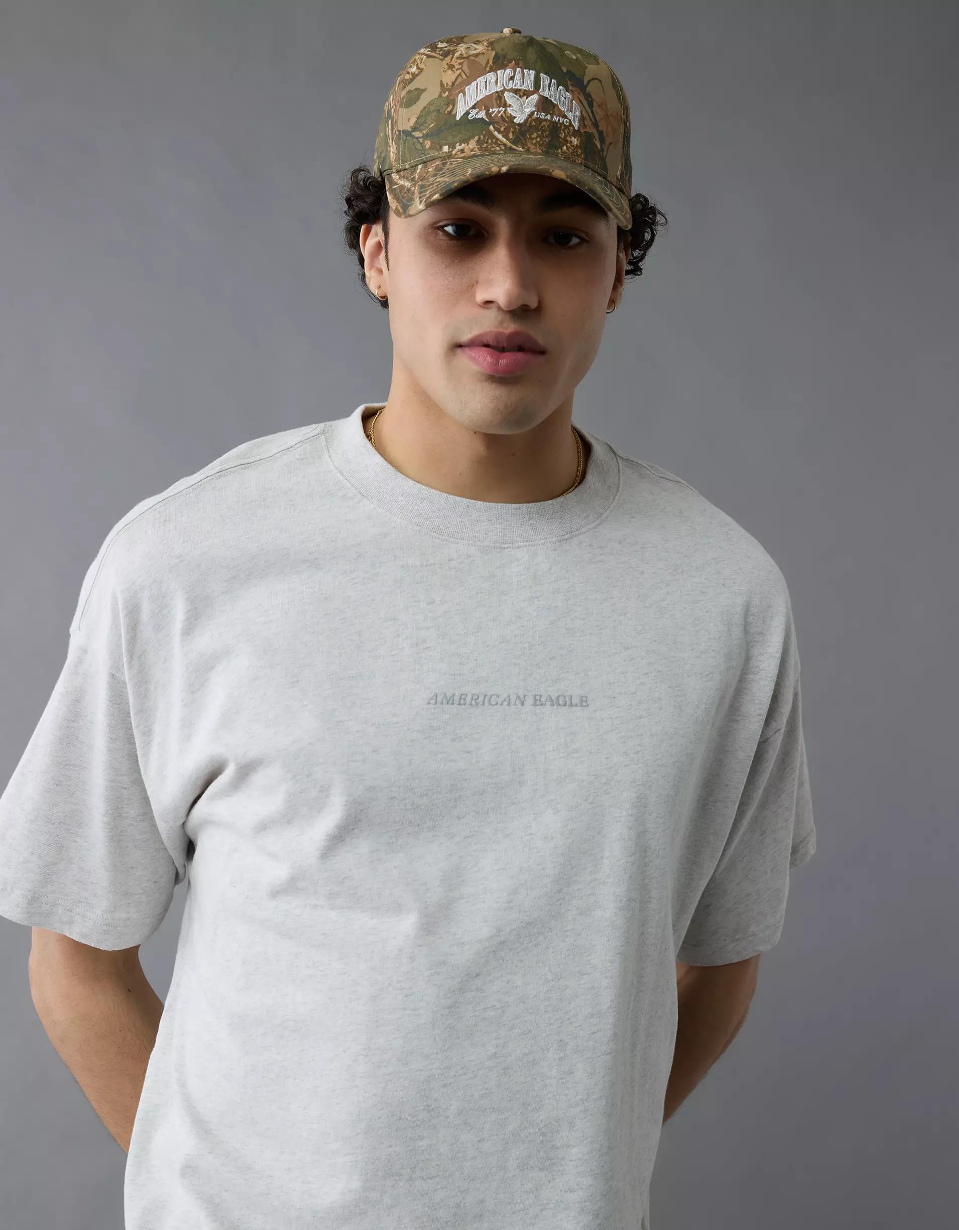AE Laidback Luxe Heavyweight Oversized Logo Graphic T-Shirt Product Image