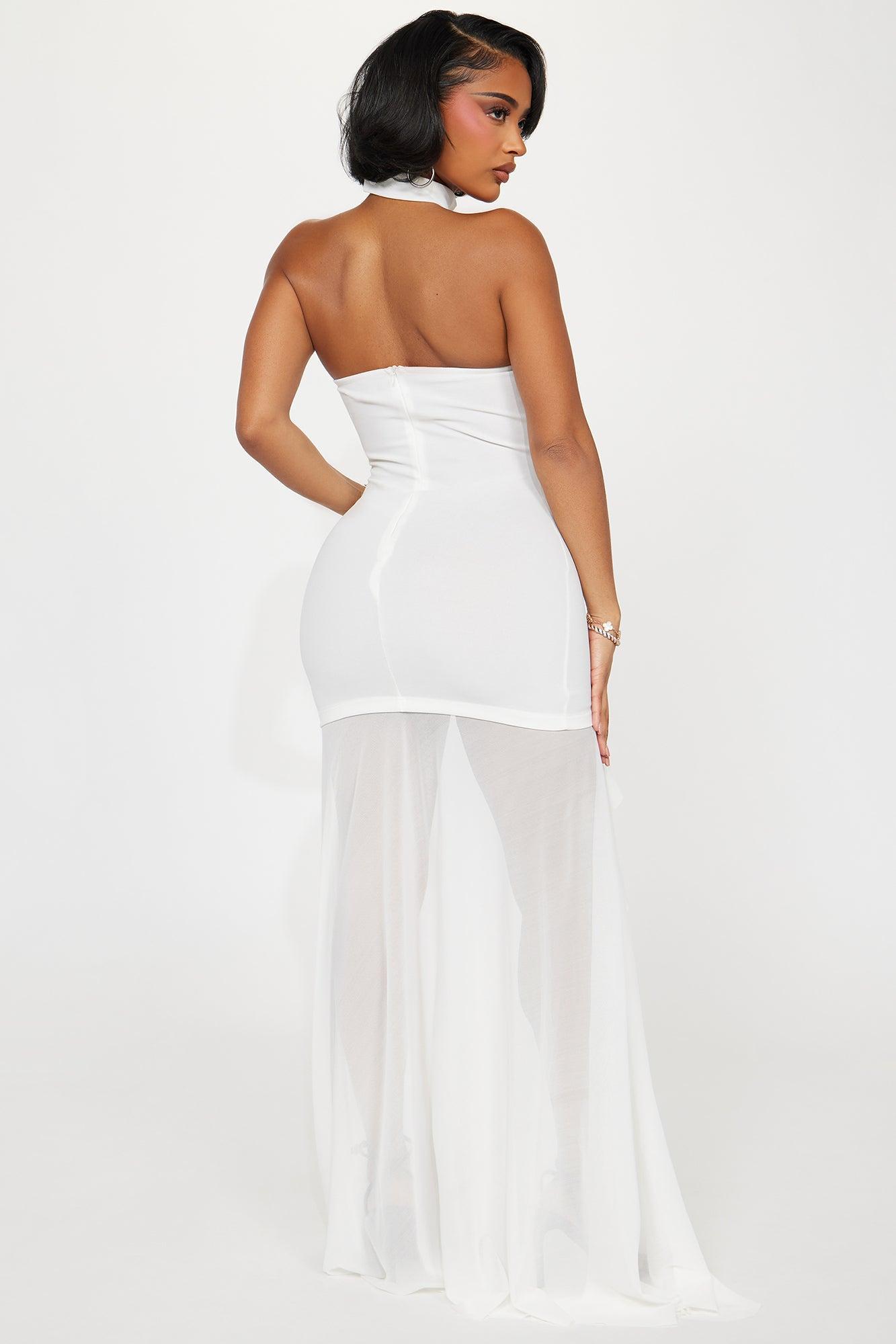 Laura Choker Mini Dress - White Product Image