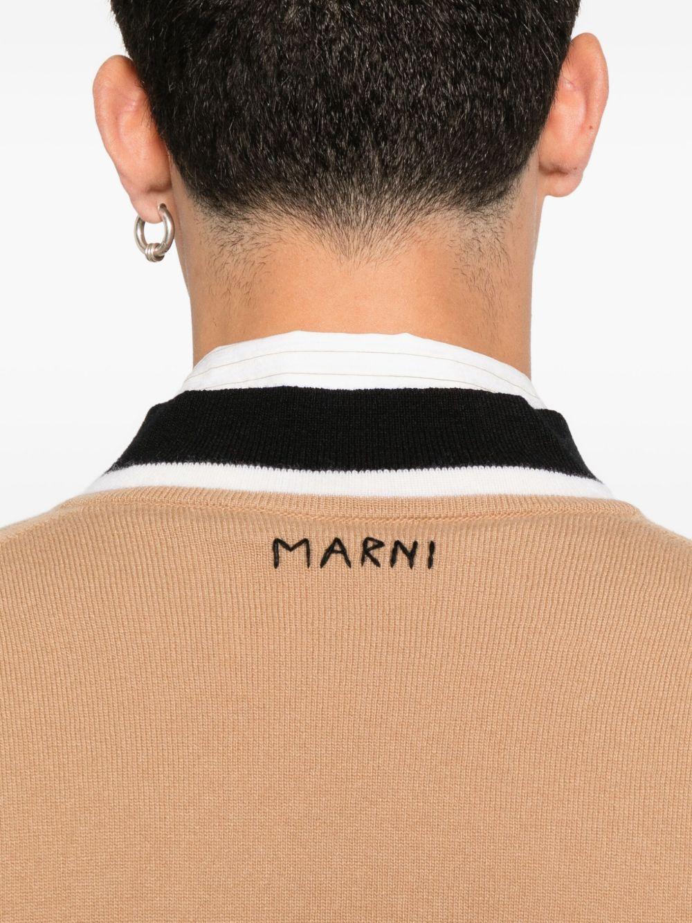 V-neck wool sweater Product Image