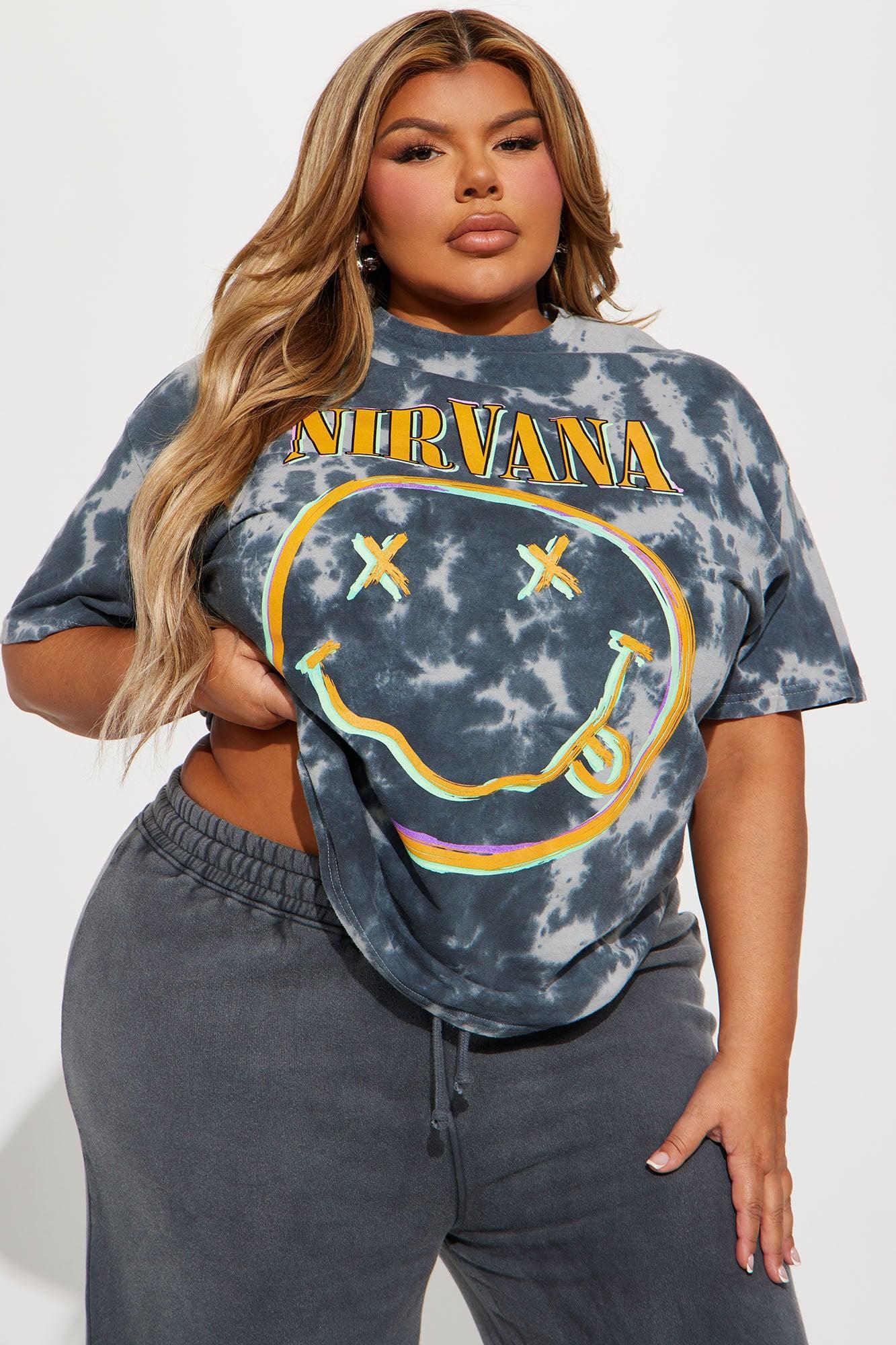 Nirvana All Smiles Tie Dye Tee - Black/combo Product Image