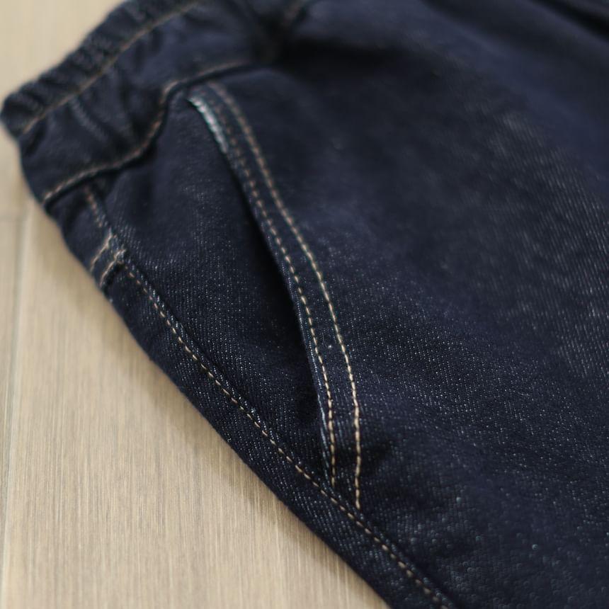 High Waist Plain Wide Leg Jeans Product Image
