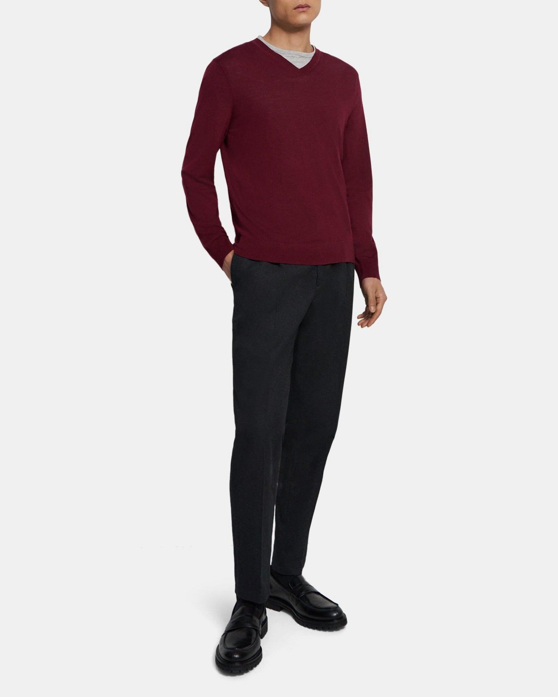 V-Neck Sweater in Merino Wool Product Image