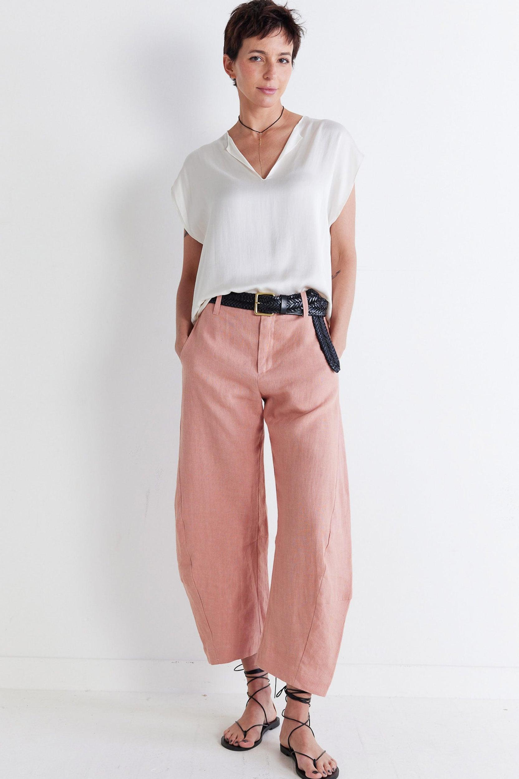 The Uptown Loose Linen Pants Product Image