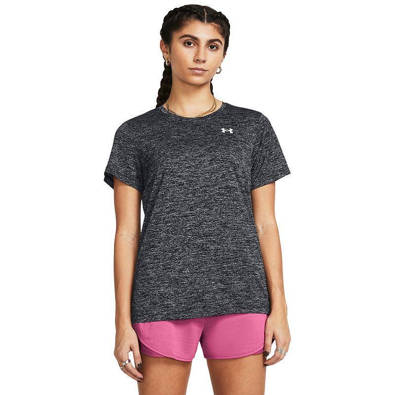 Women's Under Armour Tech™ Short Sleeve Tee, Size: Large, Black Heathered Product Image