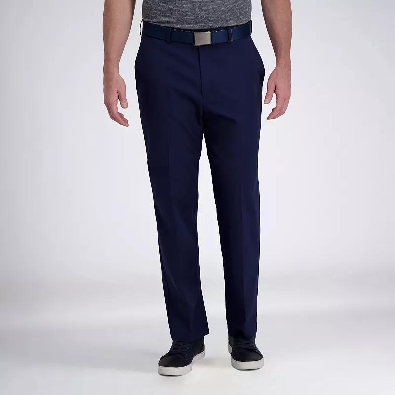 Men's Haggar® Cool Right® Performance Flex Classic-Fit Flat-Front Pants, Size: 36X34, Black Product Image