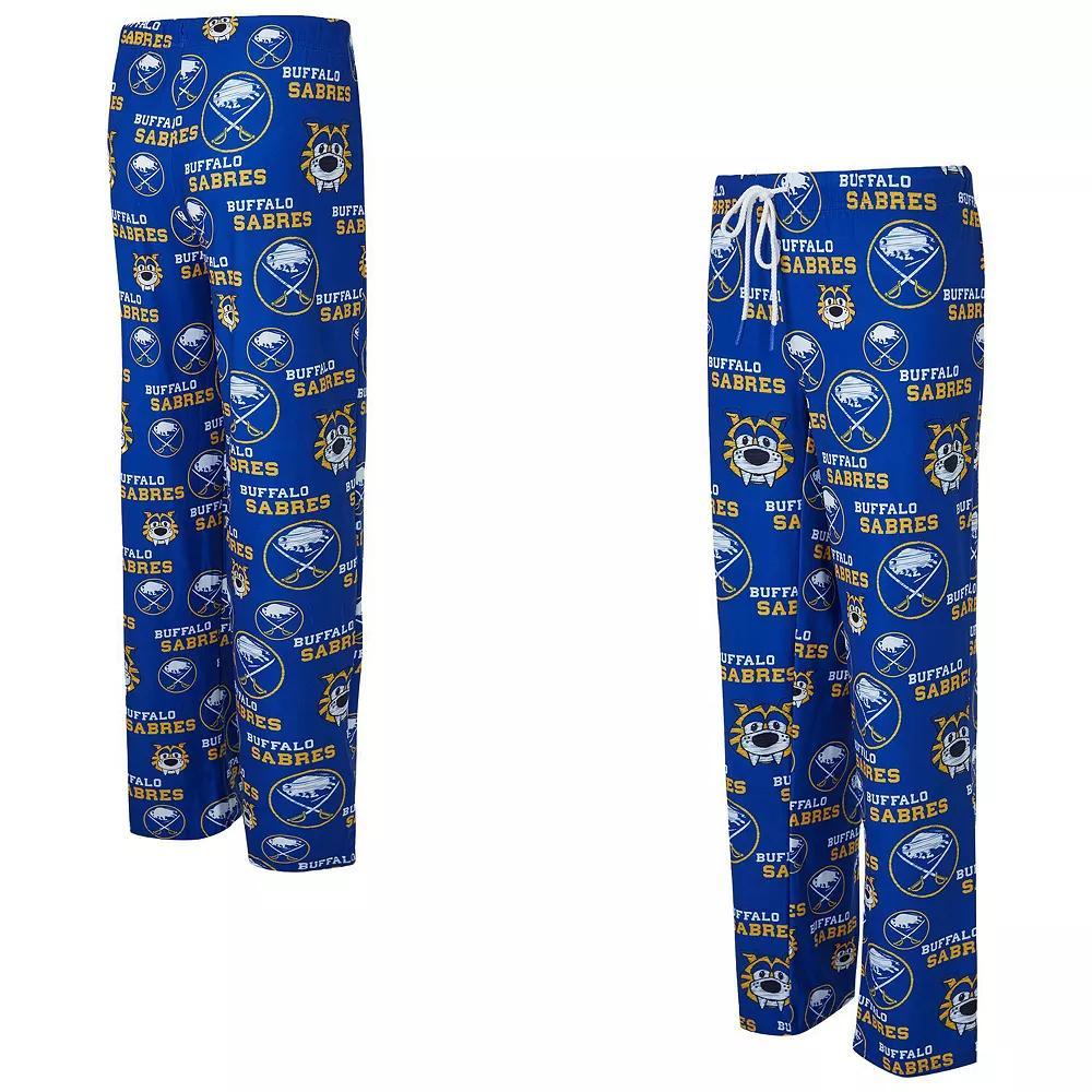 Women's Concepts Sport Royal Buffalo Sabres Zest Allover Print Knit Pants, Size: XL, Blue Product Image