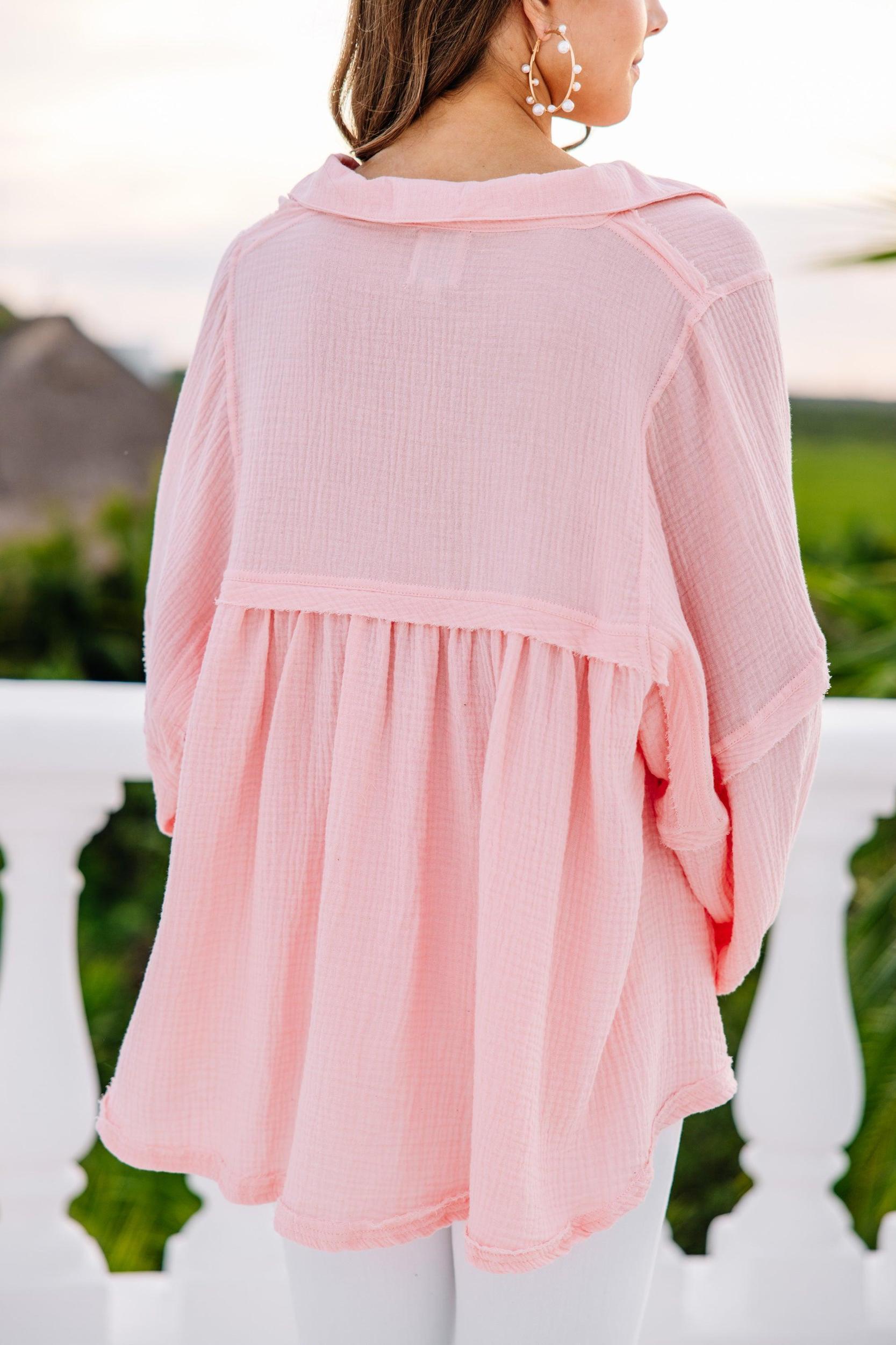 Love Life Light Pink Babydoll Top Female Product Image