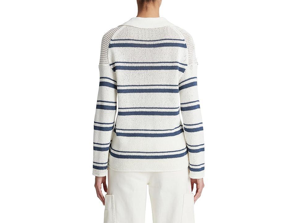 Womens Striped Cotton Sweater Product Image