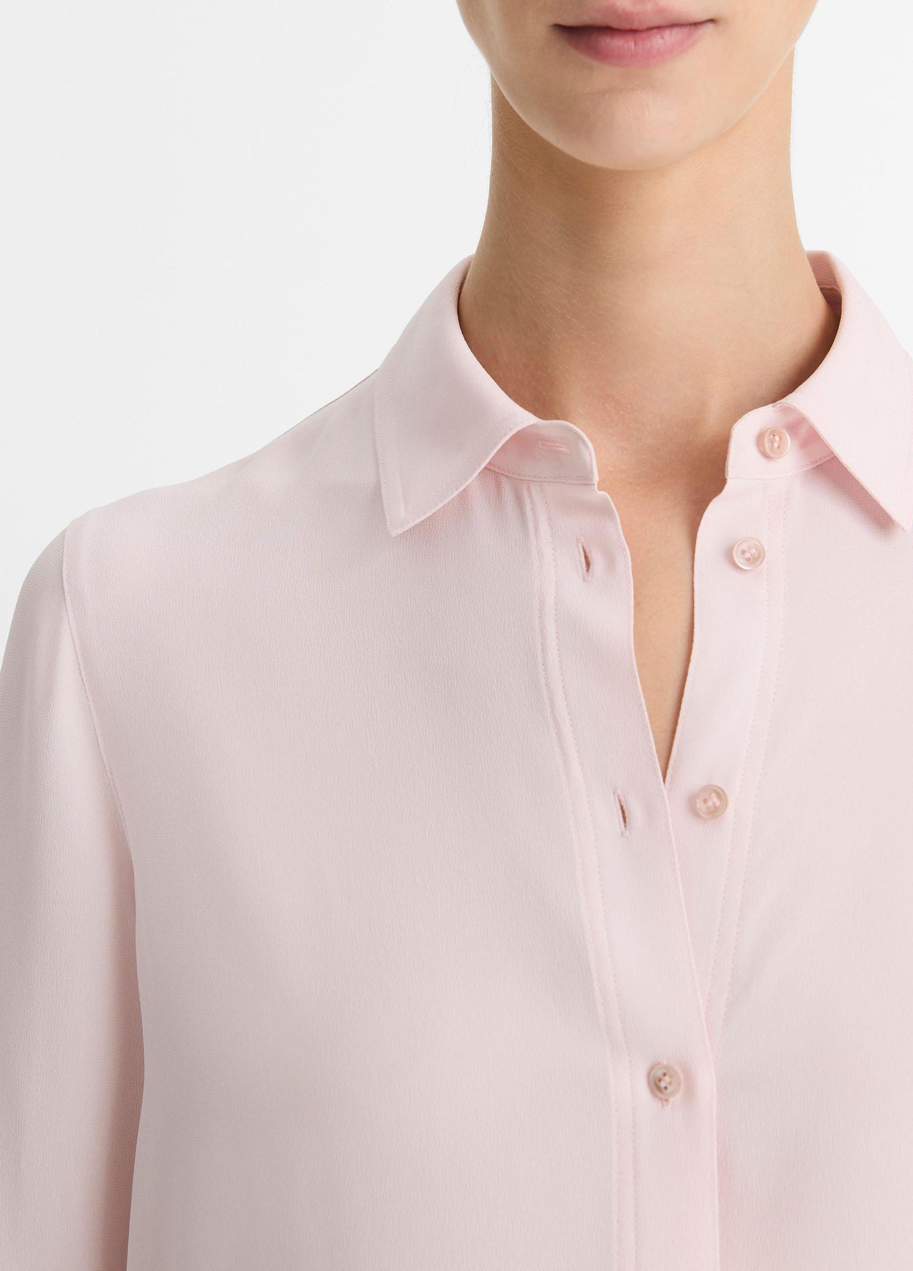 Womens Silk Slim-Fit Blouse, Vine, Size XXS Vince Product Image