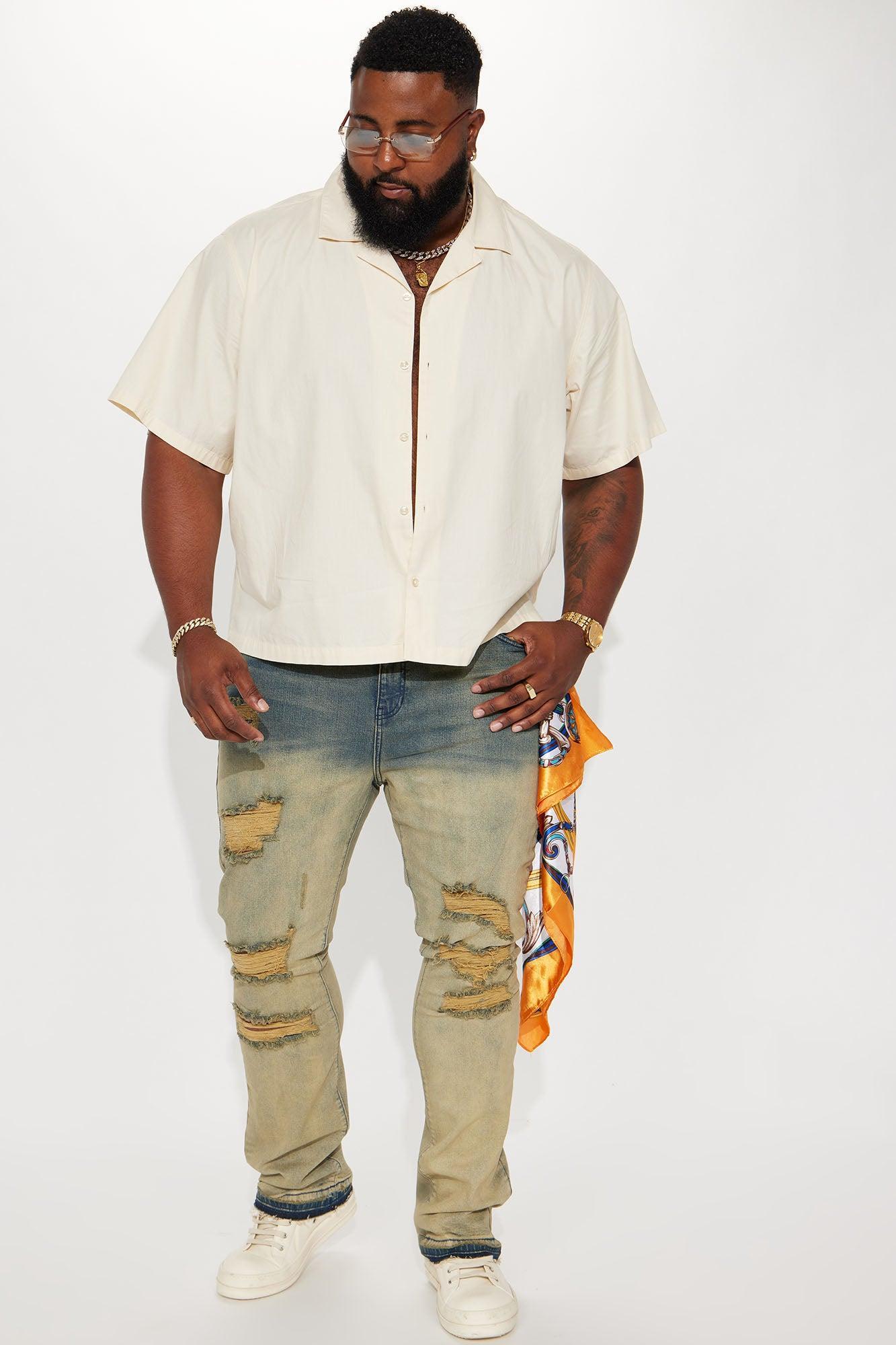 Ryland Relaxed Cotton Short Sleeve Cuban Shirt - OffWhite Product Image