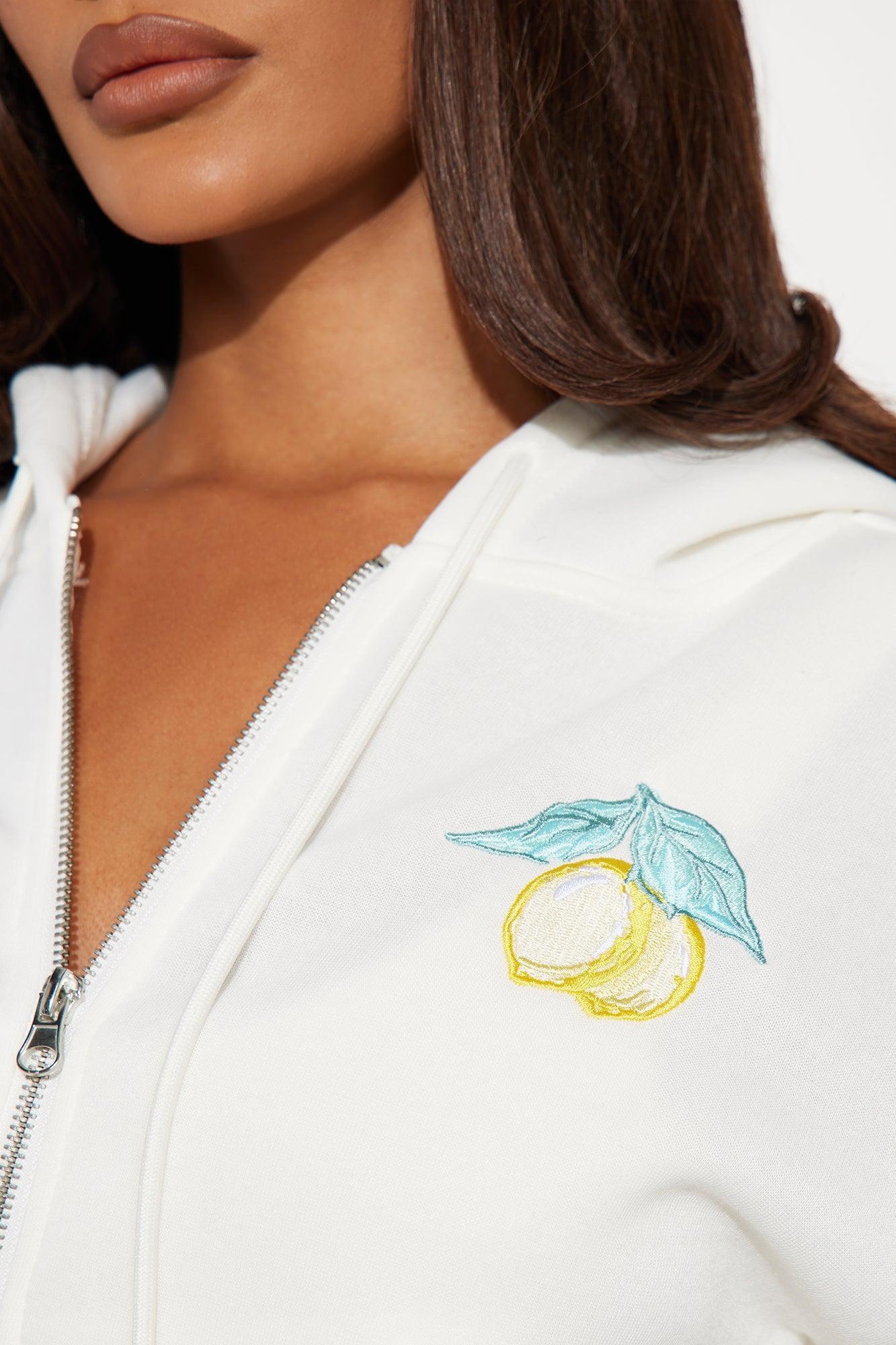 Off To Capri Embroidered Hoodie - White/combo Product Image