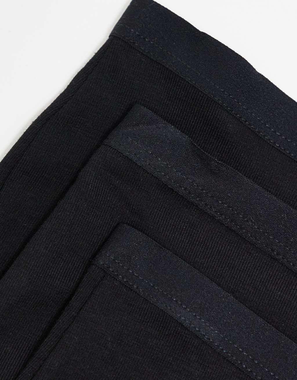 Lindex Carin 3 pack high waist boxer briefs in black Product Image