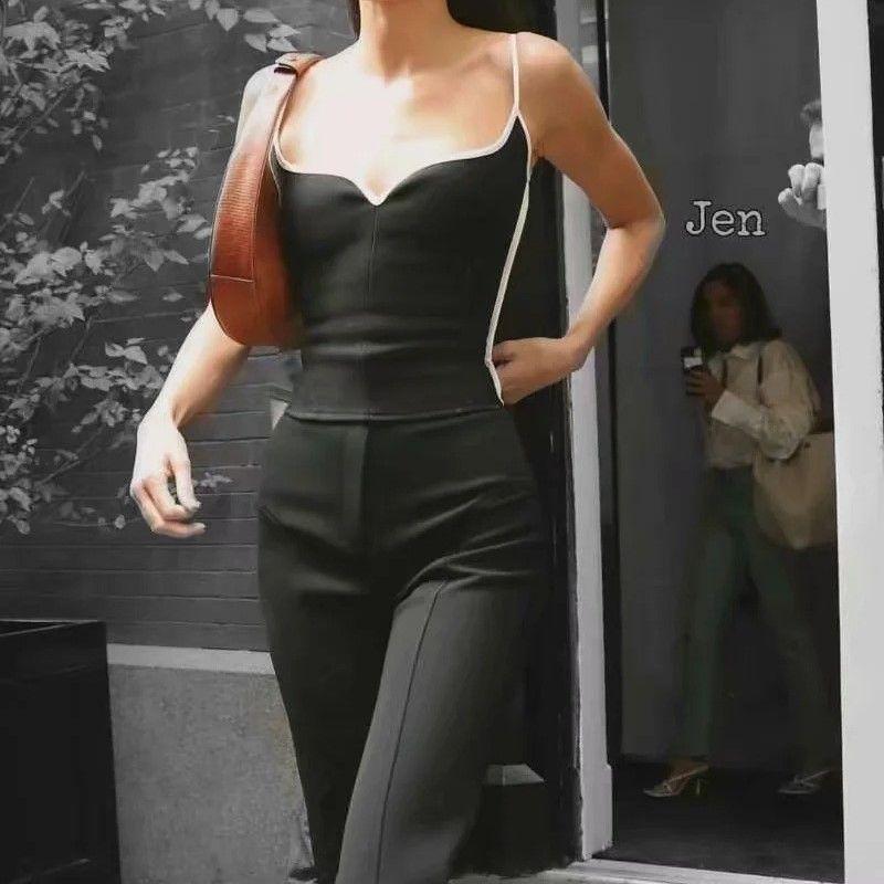 Contrast Trim Cropped Camisole Top Product Image
