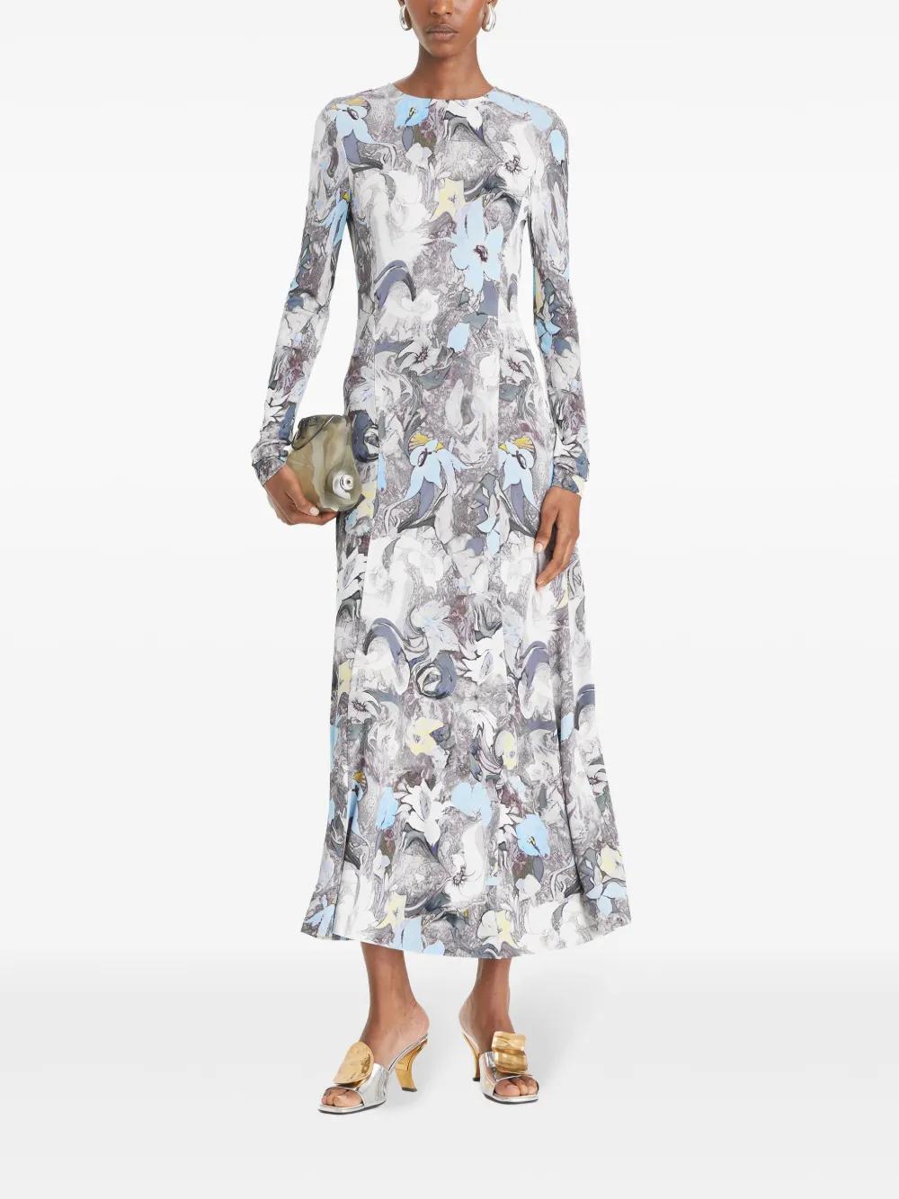 printed jersey midi dress  Product Image