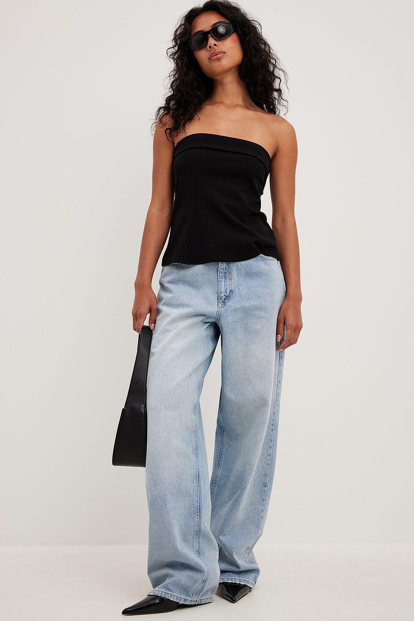 Loose Low Waist Long Jeans Product Image