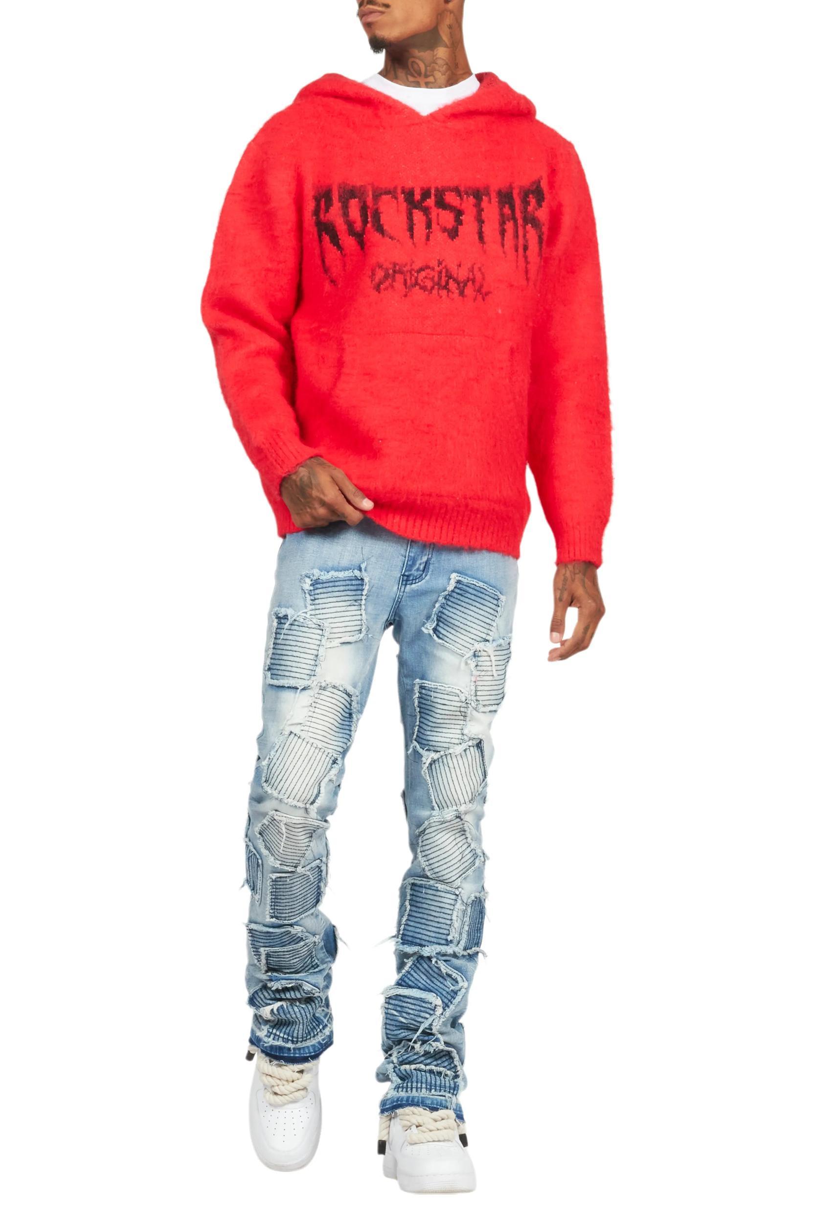 Gawel Blue Stacked Flare Jean Male Product Image