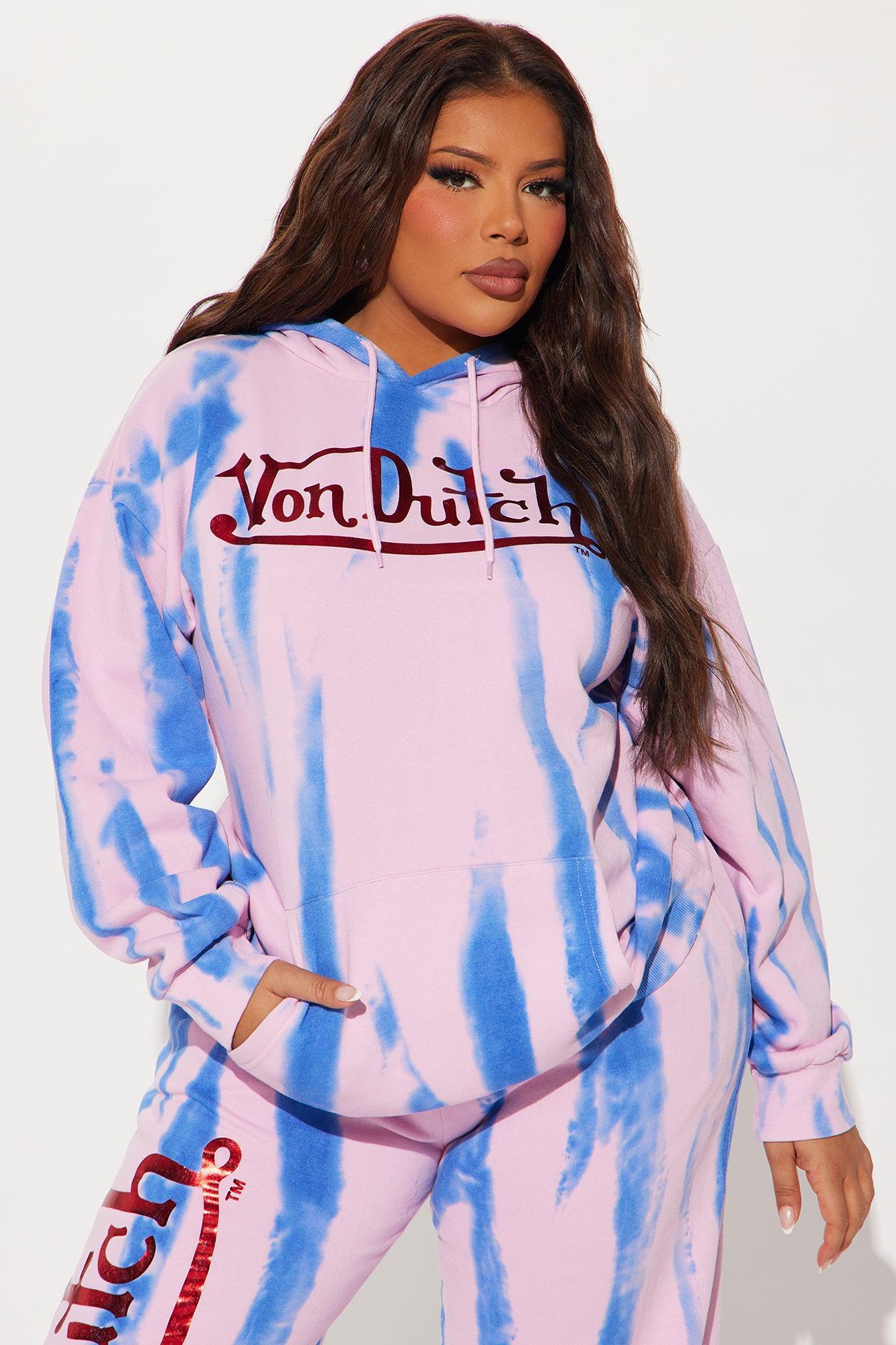 Von Dutch Tie Dye Hoodie - Purple/combo Product Image