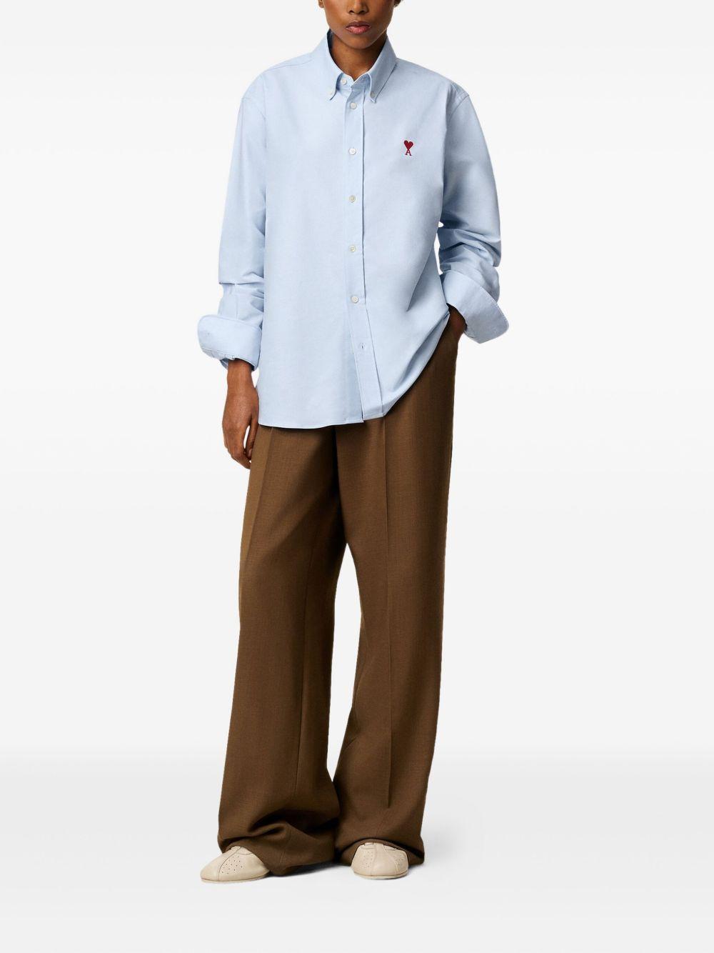 logo-embroidered cotton shirt Product Image
