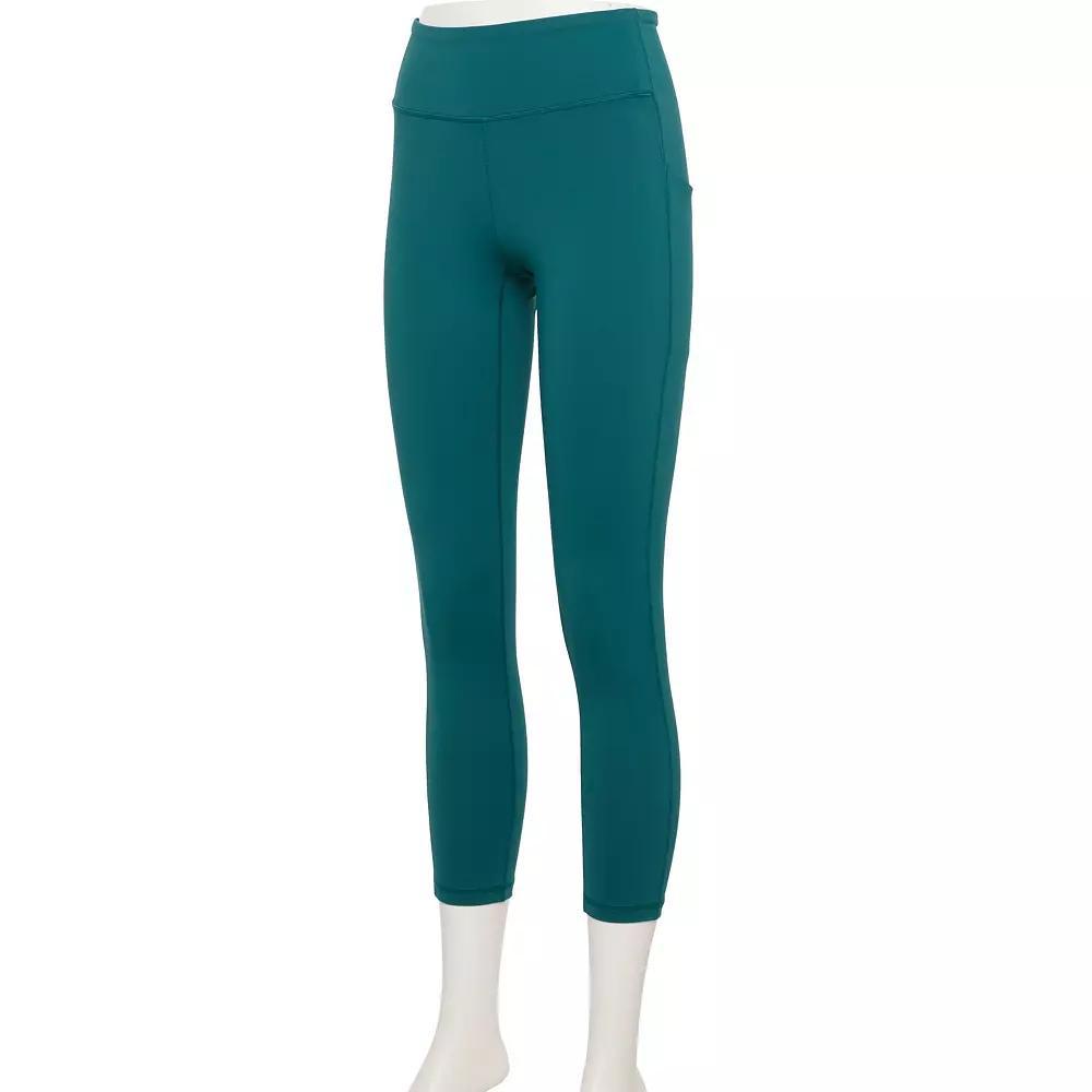 Women's Tek Gear® Adaptive Ultrastretch High-Waisted 7/8 Leggings, Size: XL, Dark Blue Teal Product Image