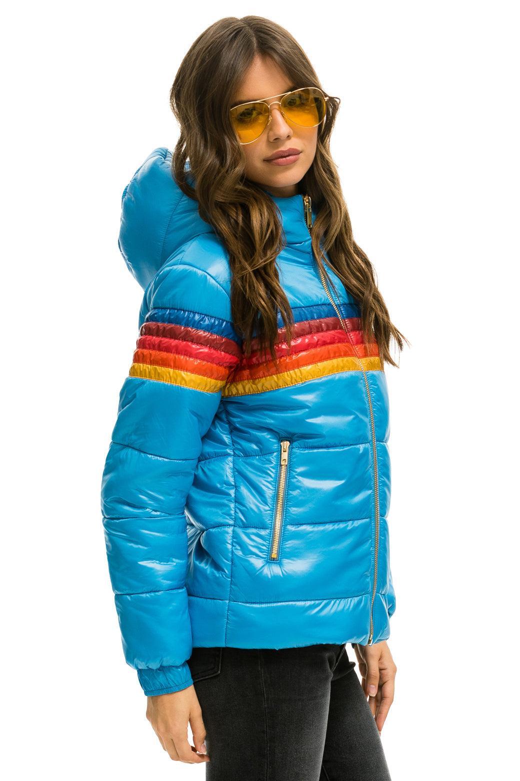 5 STRIPE LUXE TREKKER JACKET - GLOSSY OCEAN Female Product Image