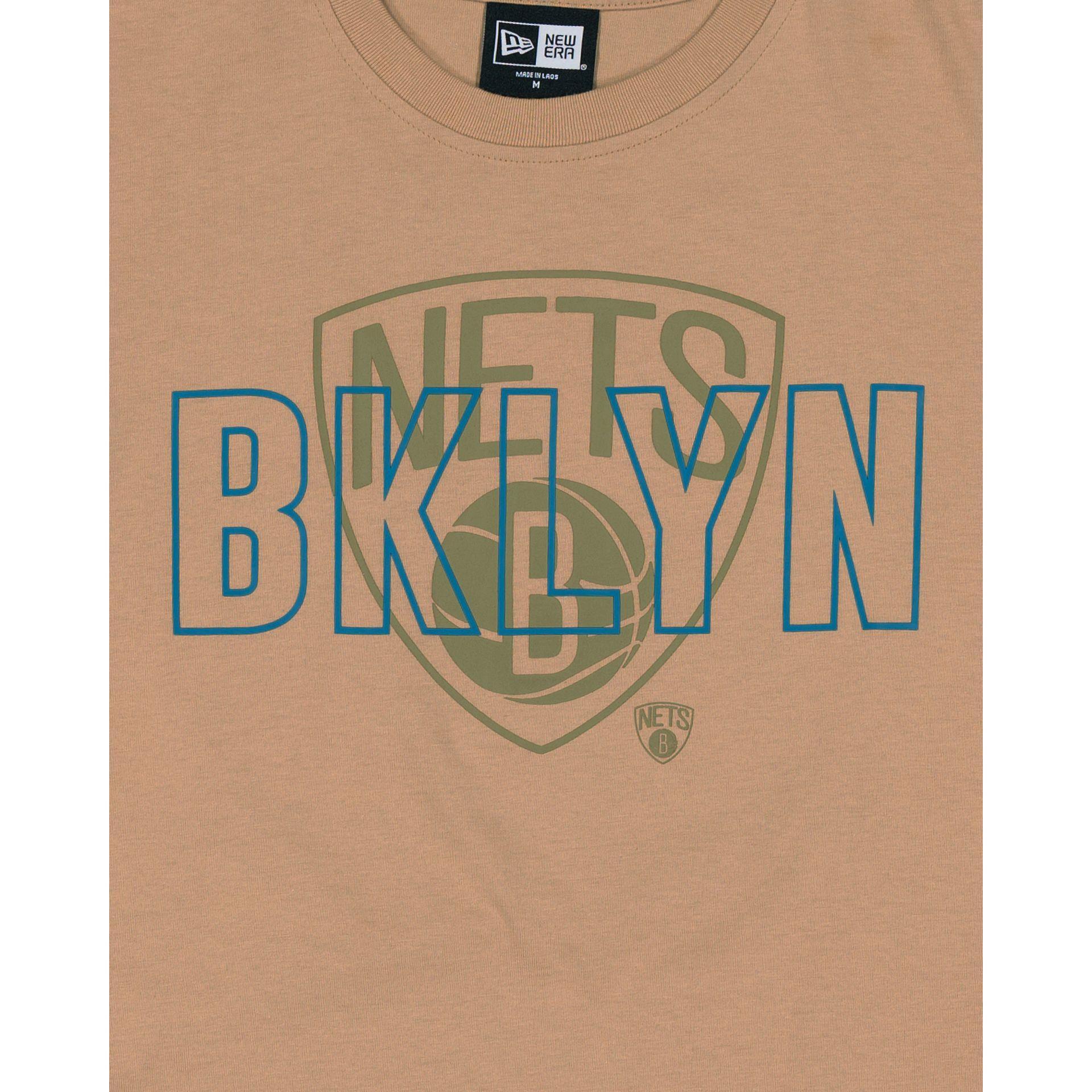 Brooklyn Nets 2023 City Edition Tan T-Shirt Male Product Image