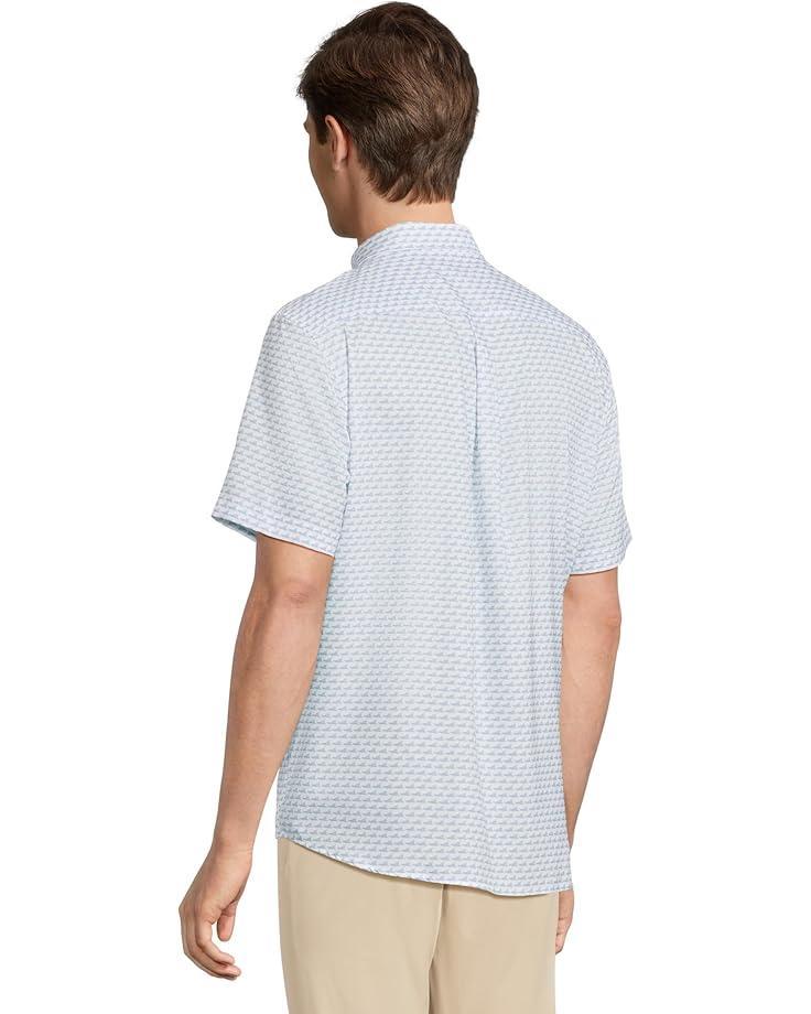 Short Sleeve Regular Fit Linen Casual Button-Down Shirt with Front Pocket Product Image