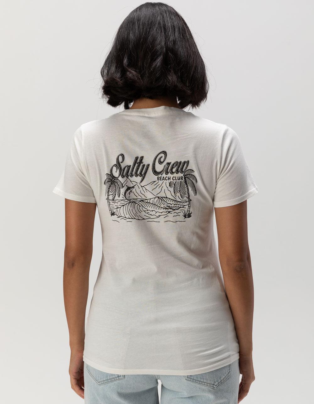 SALTY CREW Tropical Womens Boyfriend Tee - OFF WHITE Product Image