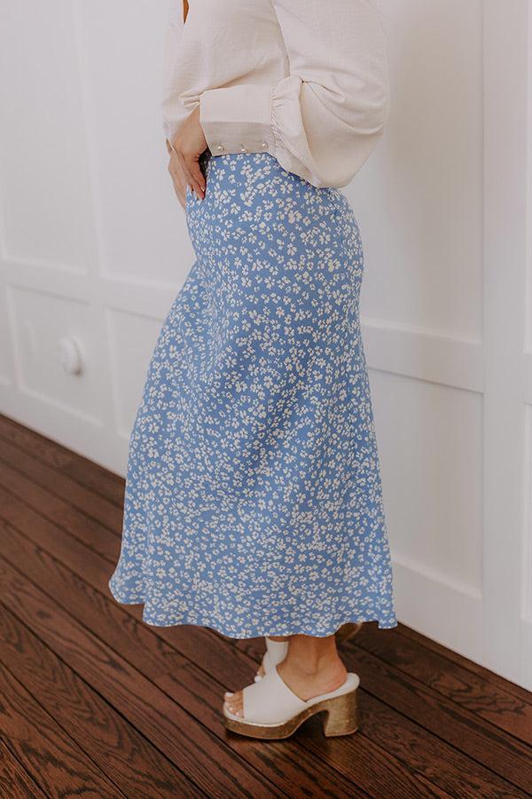 The Penelope High Waist Floral Midi Skirt Product Image