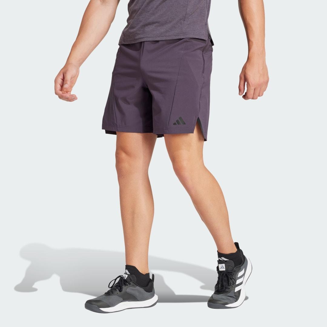 adidas Designed for Training Workout Shorts Preloved Crimson M 7 Mens Product Image
