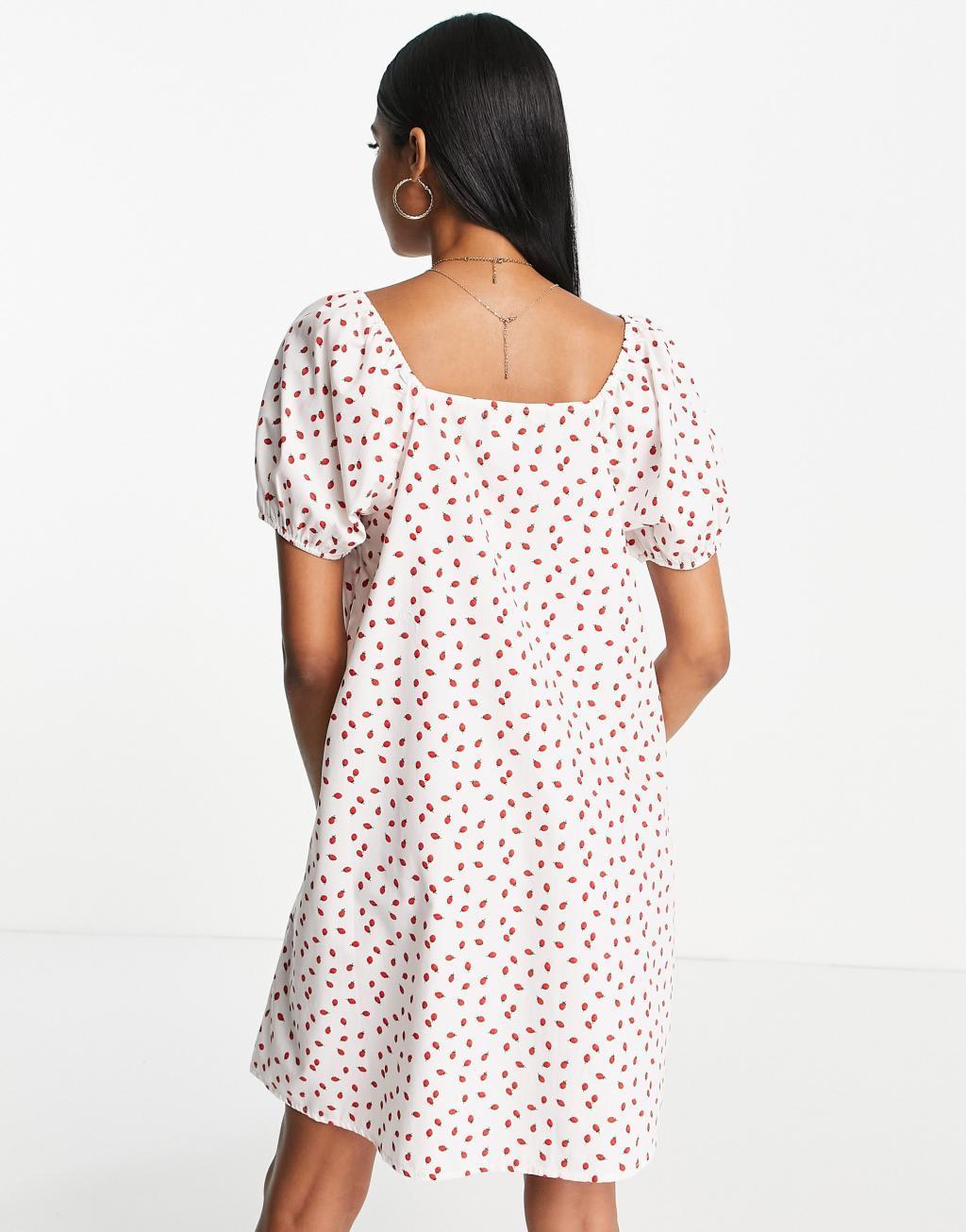 Pieces exclusive mini smock dress Product Image