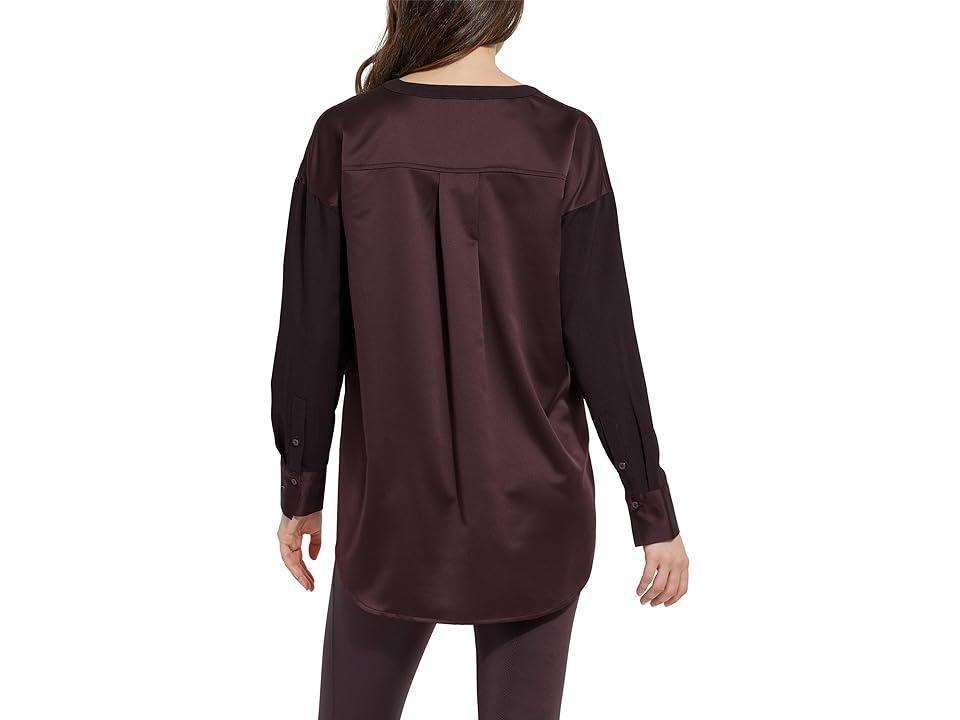 Lysse Token Satin Pullover Top (Whiskey) Women's Clothing Product Image