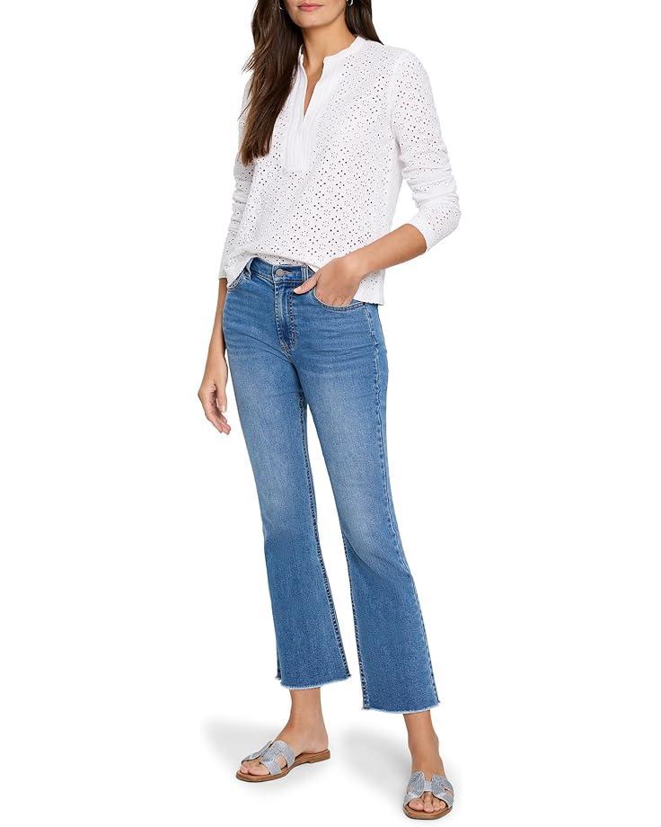 Women's NIC+ZOE Knit Eyelet Split Neck Top Product Image