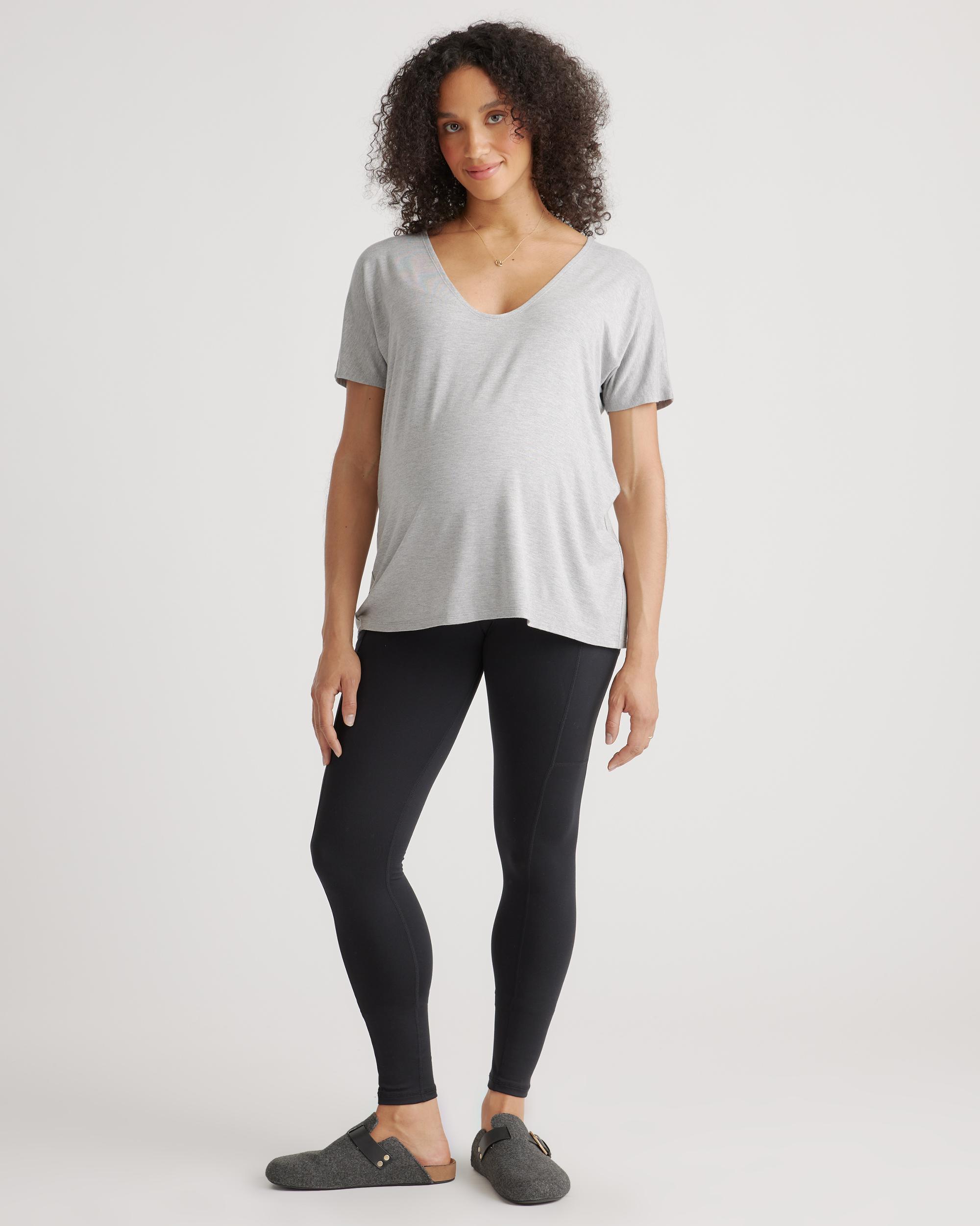Quince | Women's Bamboo Jersey Maternity V-Neck T-Shirt Product Image