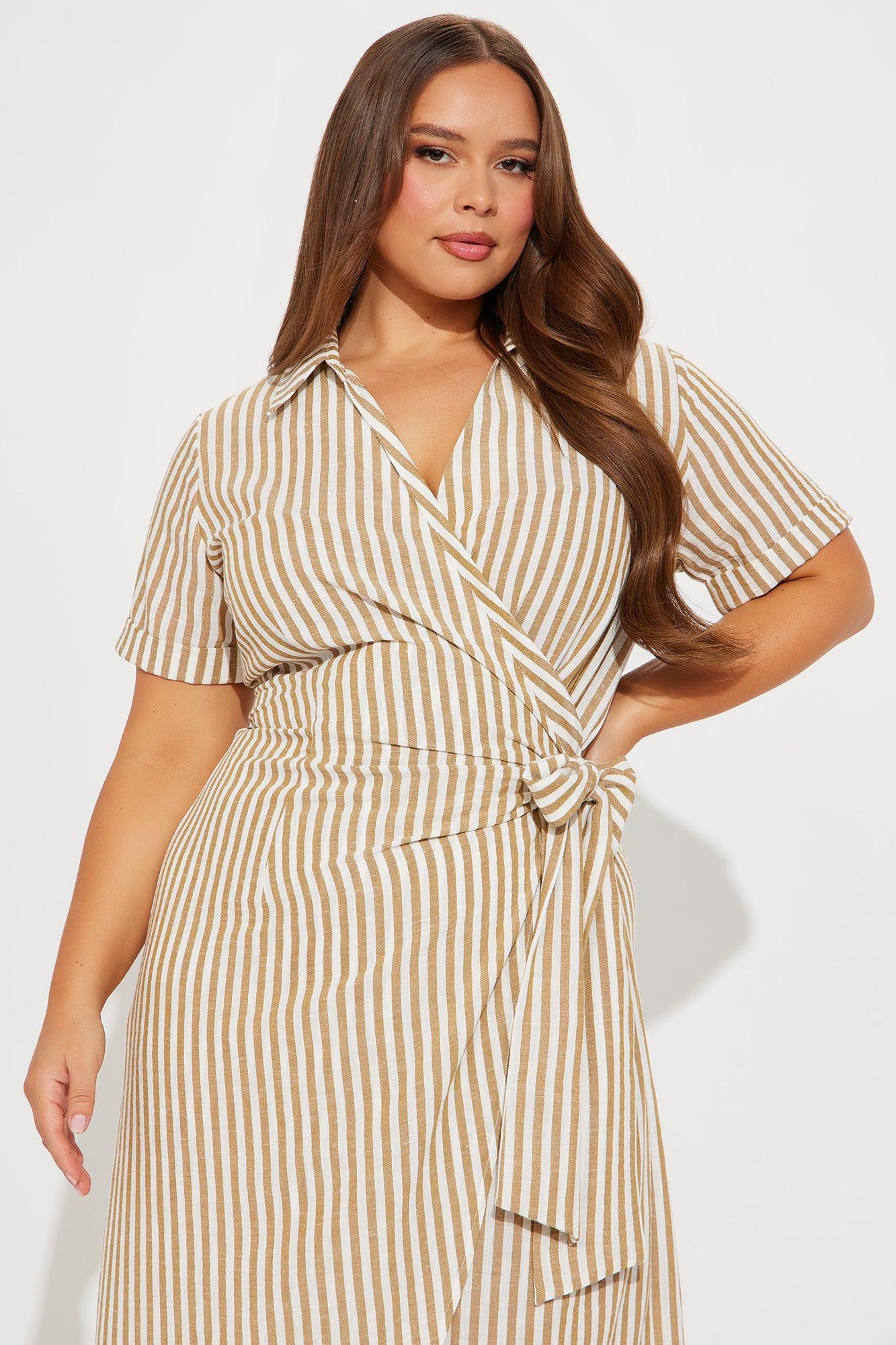 Tina Surplice Maxi Dress - Taupe/combo Product Image