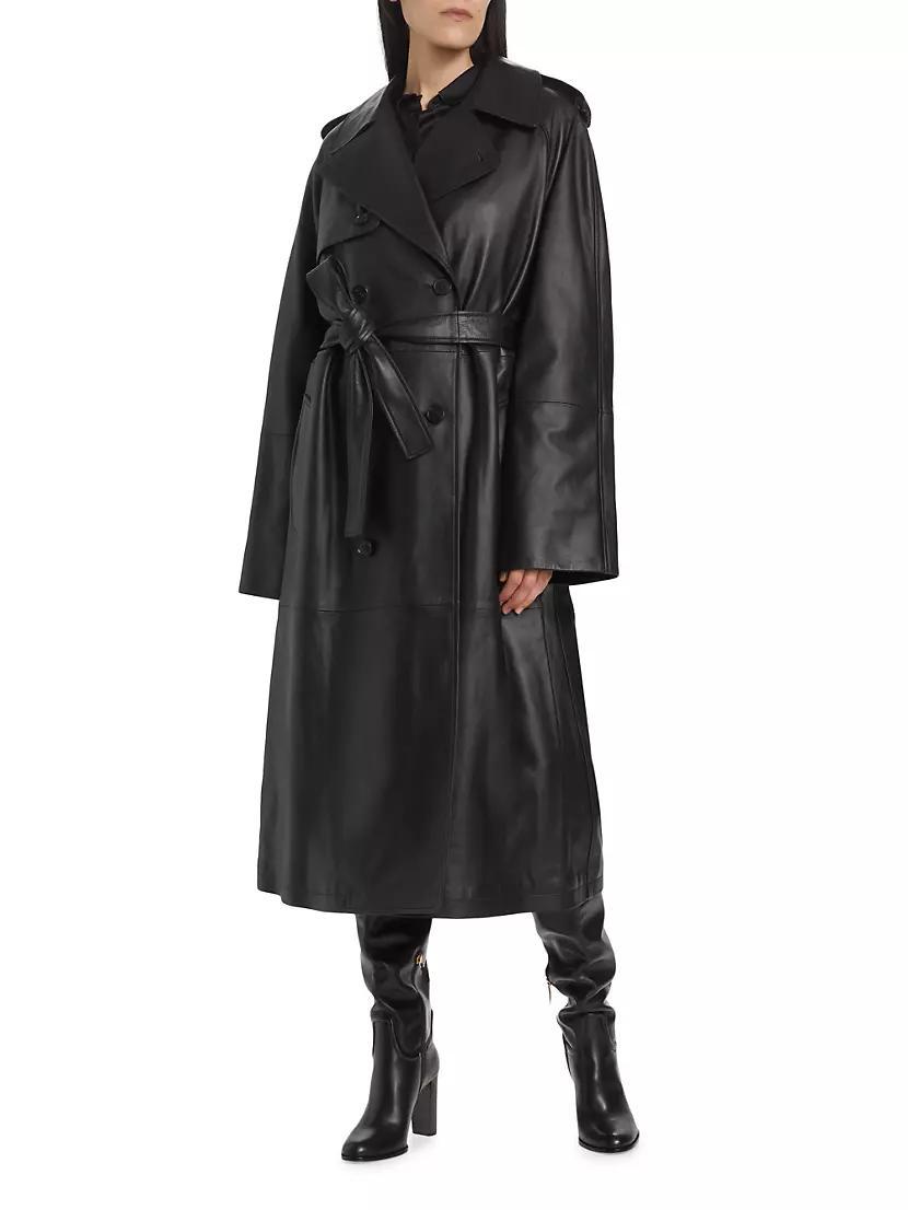 Leather Trench Coat Product Image