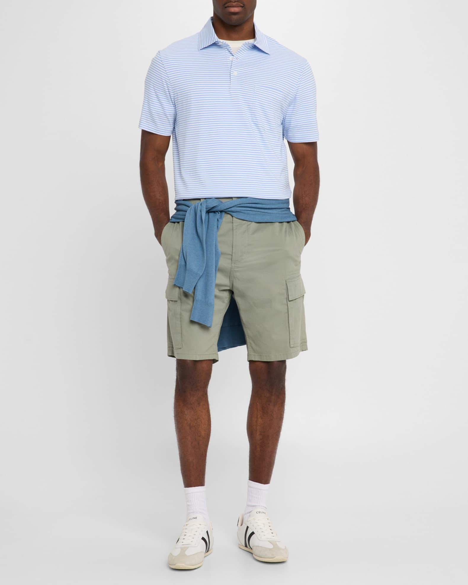 Men's Striped Lisle Polo Shirt Product Image